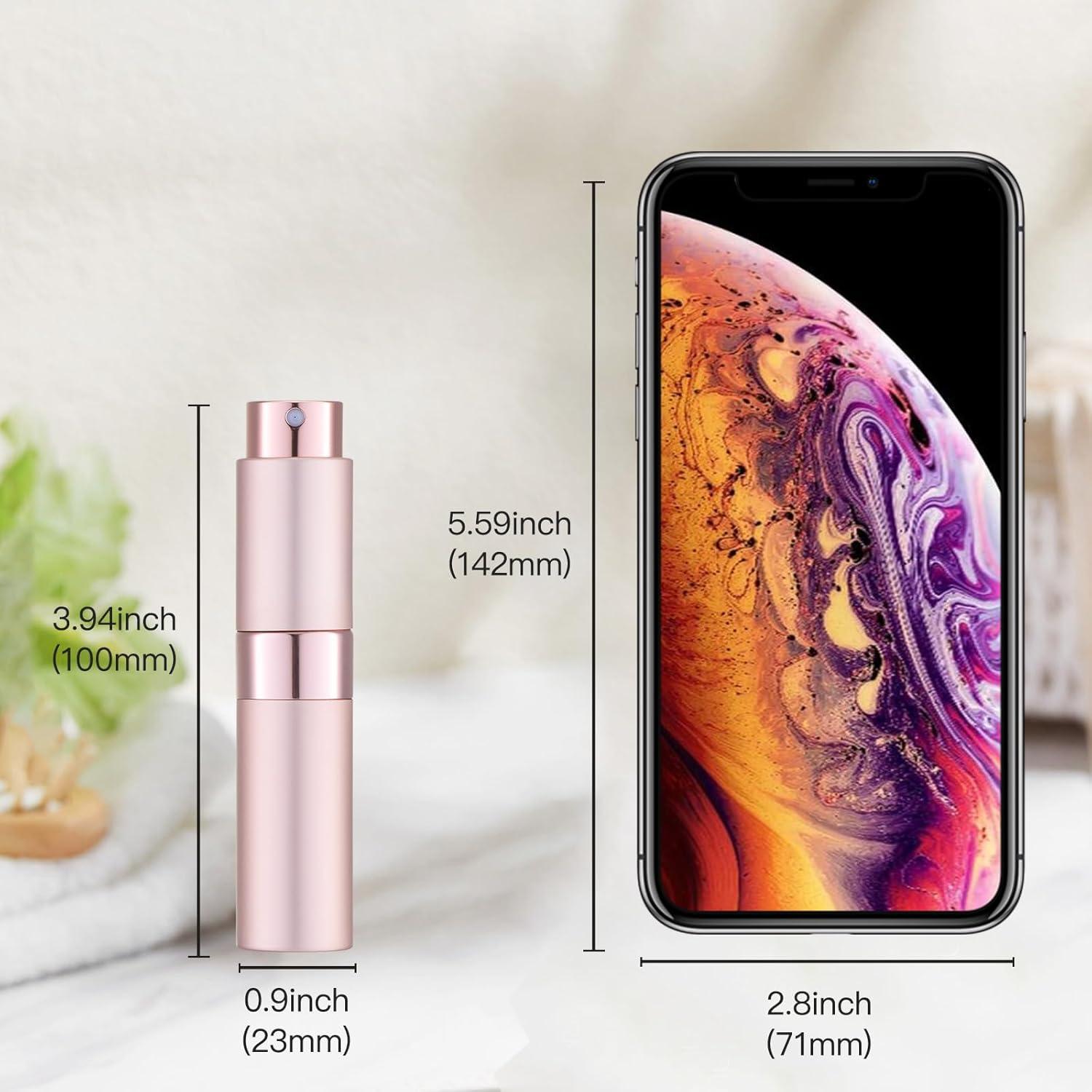 Atomizador de Perfume Rellenable Tekson 8ml Rosa y Púrpura