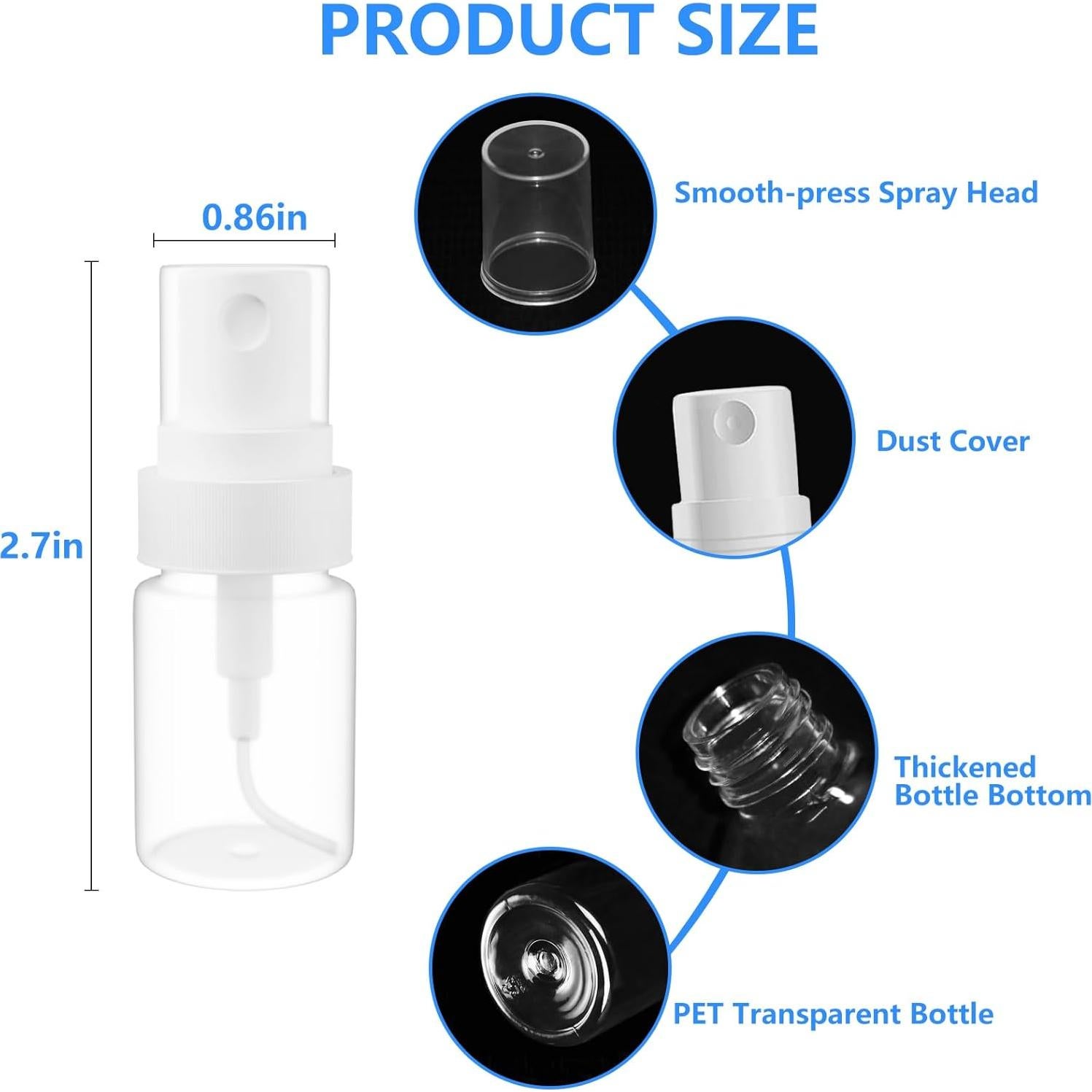 Paquete de 6 Botellas Recargables de Perfume 5ml DTDNZKN