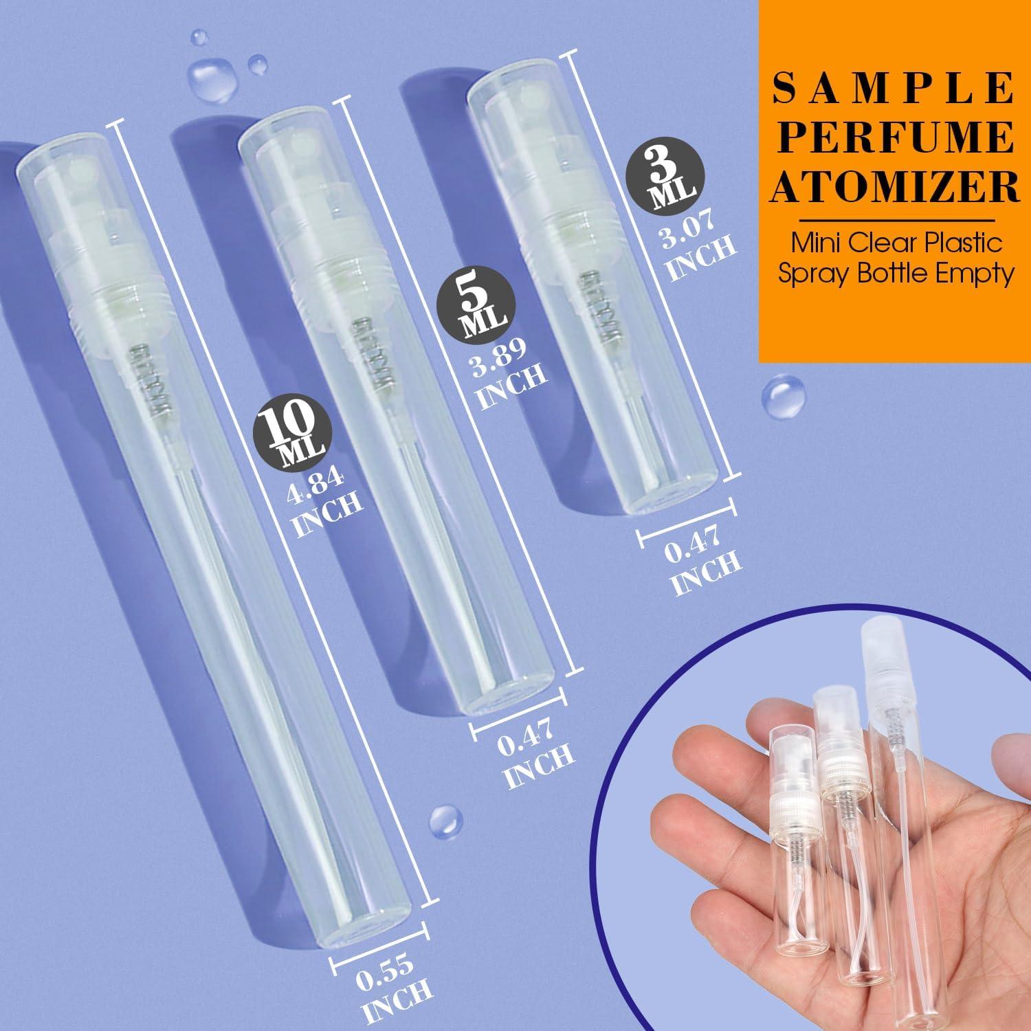 60 Botellas de Spray Mini 5ml DupakSYS Rellenables Portátiles