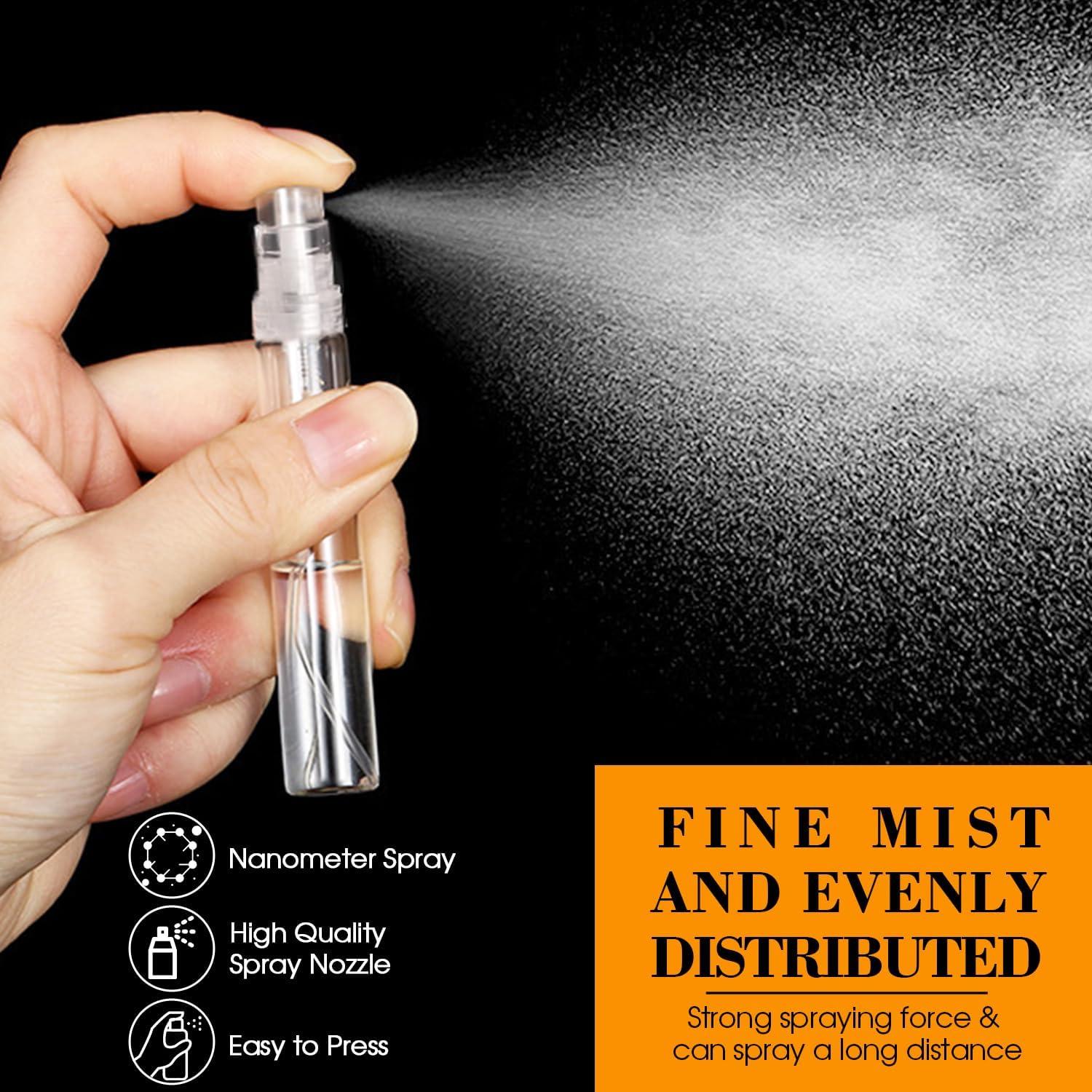 60 Botellas de Spray Mini 5ml DupakSYS Rellenables Portátiles