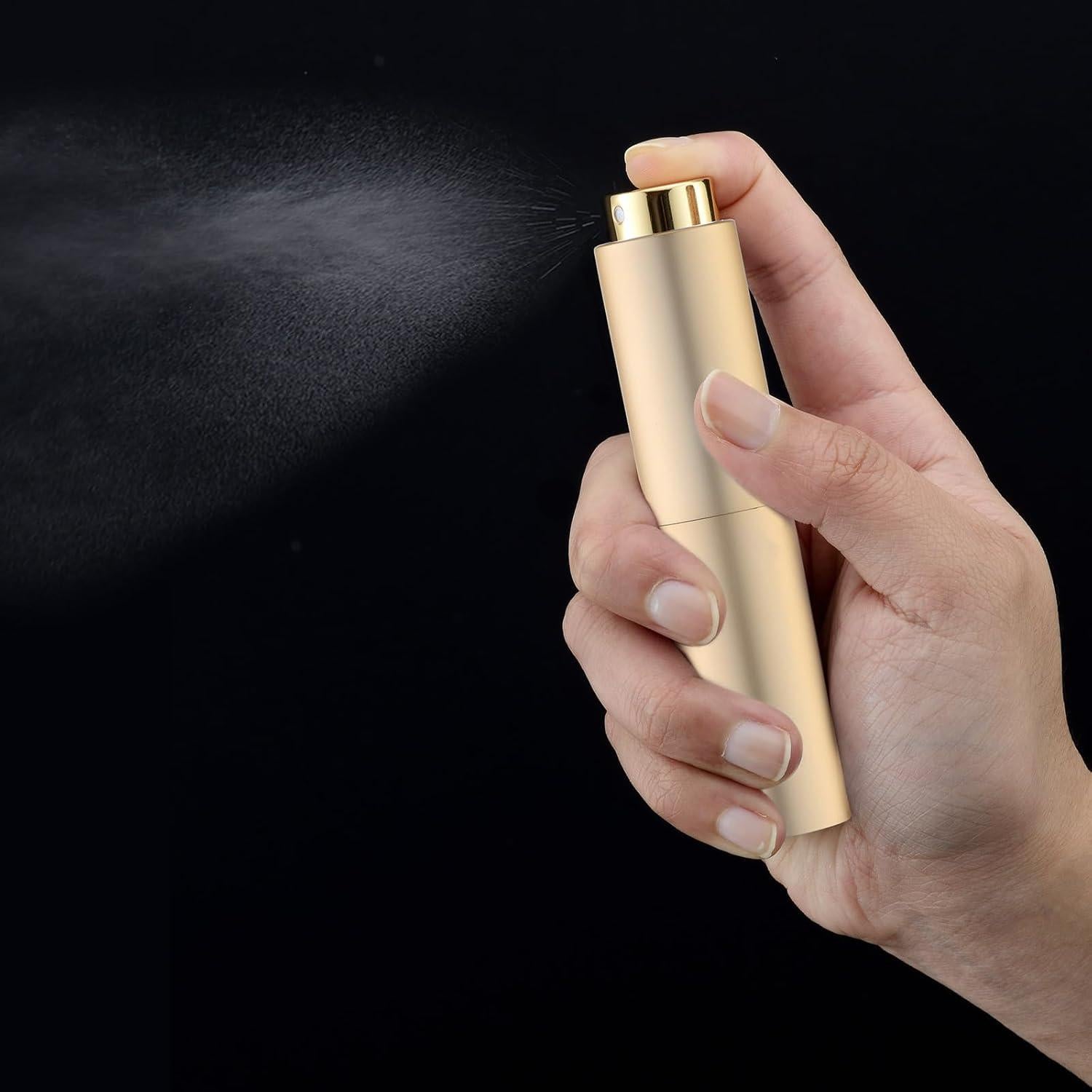 Atomizador de Perfume de Viaje Tekson 10ml Dorado Rellenable