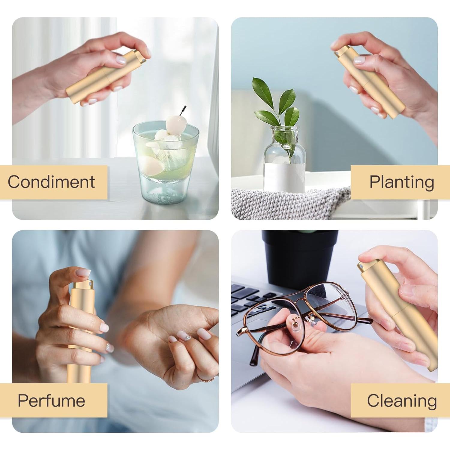 Atomizador de Perfume de Viaje Tekson 10ml Dorado Rellenable