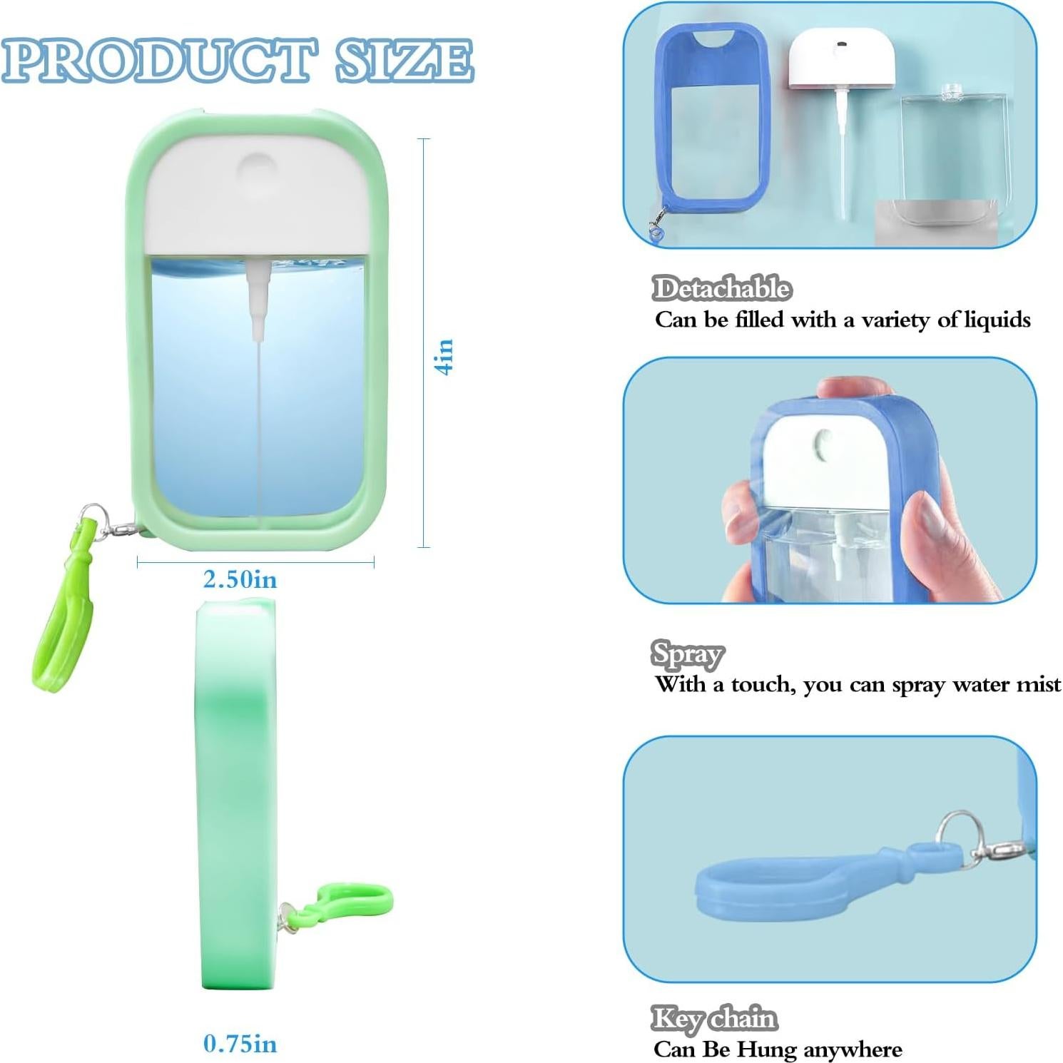 4 Botellas de Spray Reutilizables 50ml LYAPEONY para Viajes