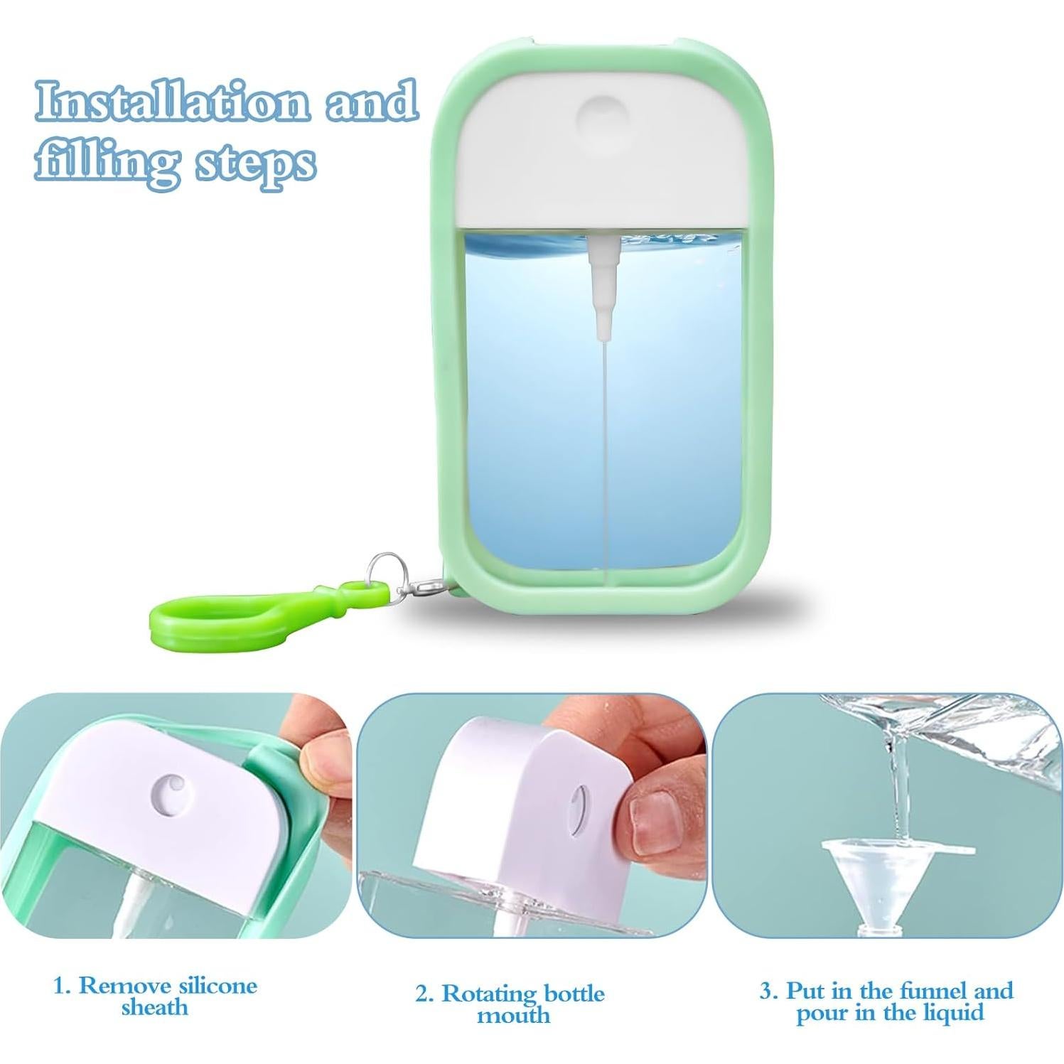 4 Botellas de Spray Reutilizables 50ml LYAPEONY para Viajes