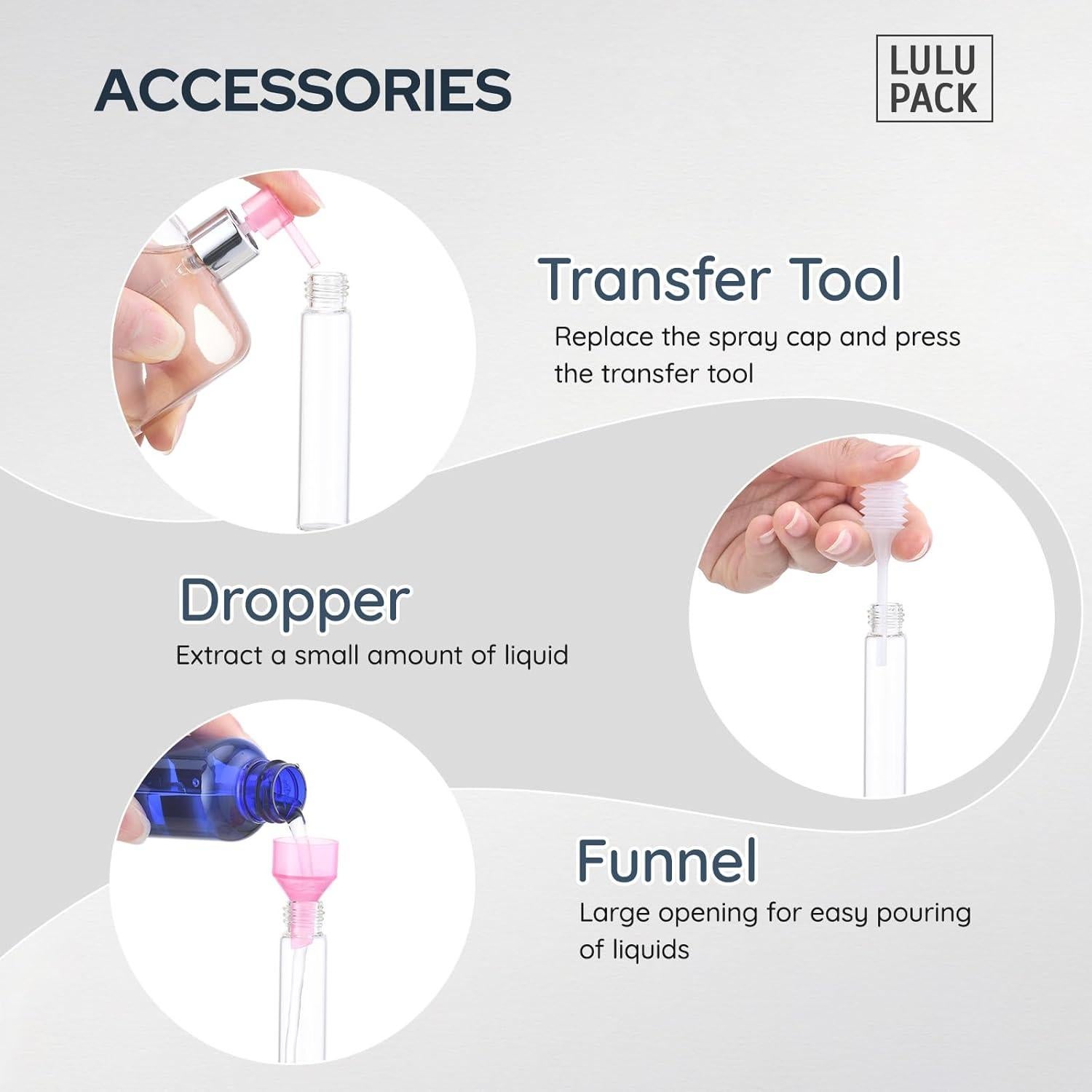 Botellas de Perfume Rellenables Lulupack 8ml 4PCS Viaje