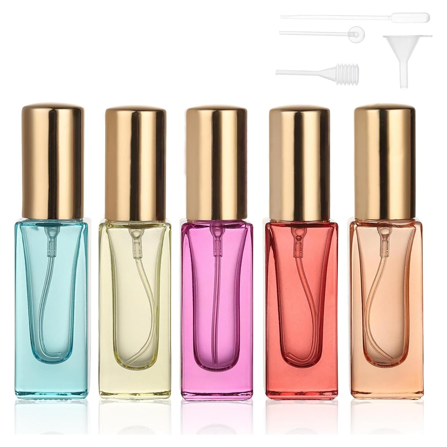 Set de 5 Botellas de Perfume de Viaje RAMFIYN 6ml Vidrio