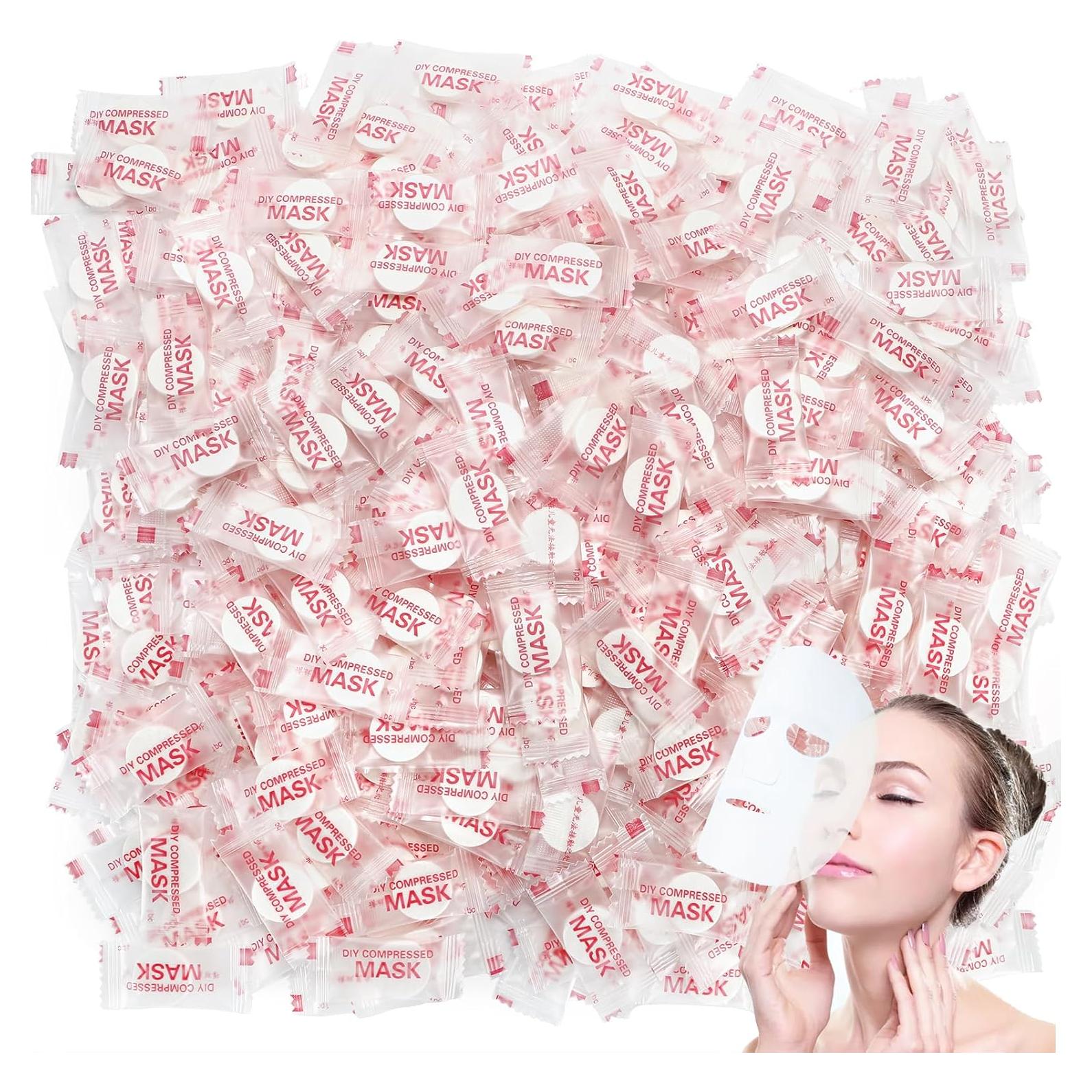 Máscaras Faciales Comprimidas Jucoan 400 Piezas DIY 20.3 cm