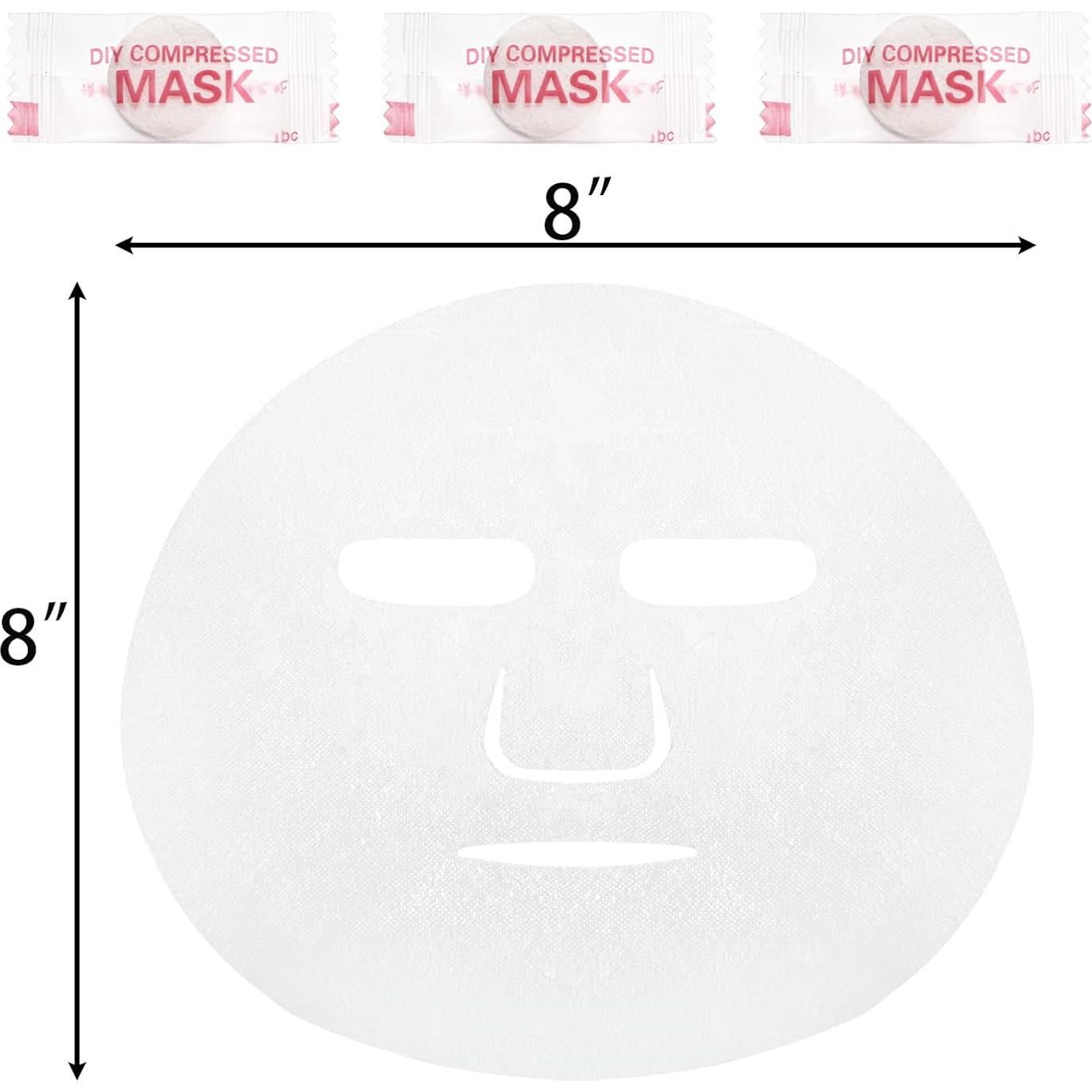 Máscaras Faciales Comprimidas Jucoan 400 Piezas DIY 20.3 cm