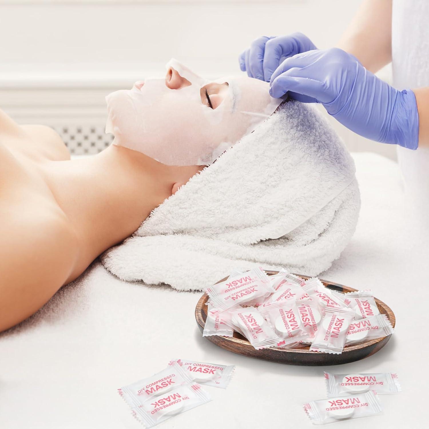 Máscaras Faciales Comprimidas Jucoan 400 Piezas DIY 20.3 cm