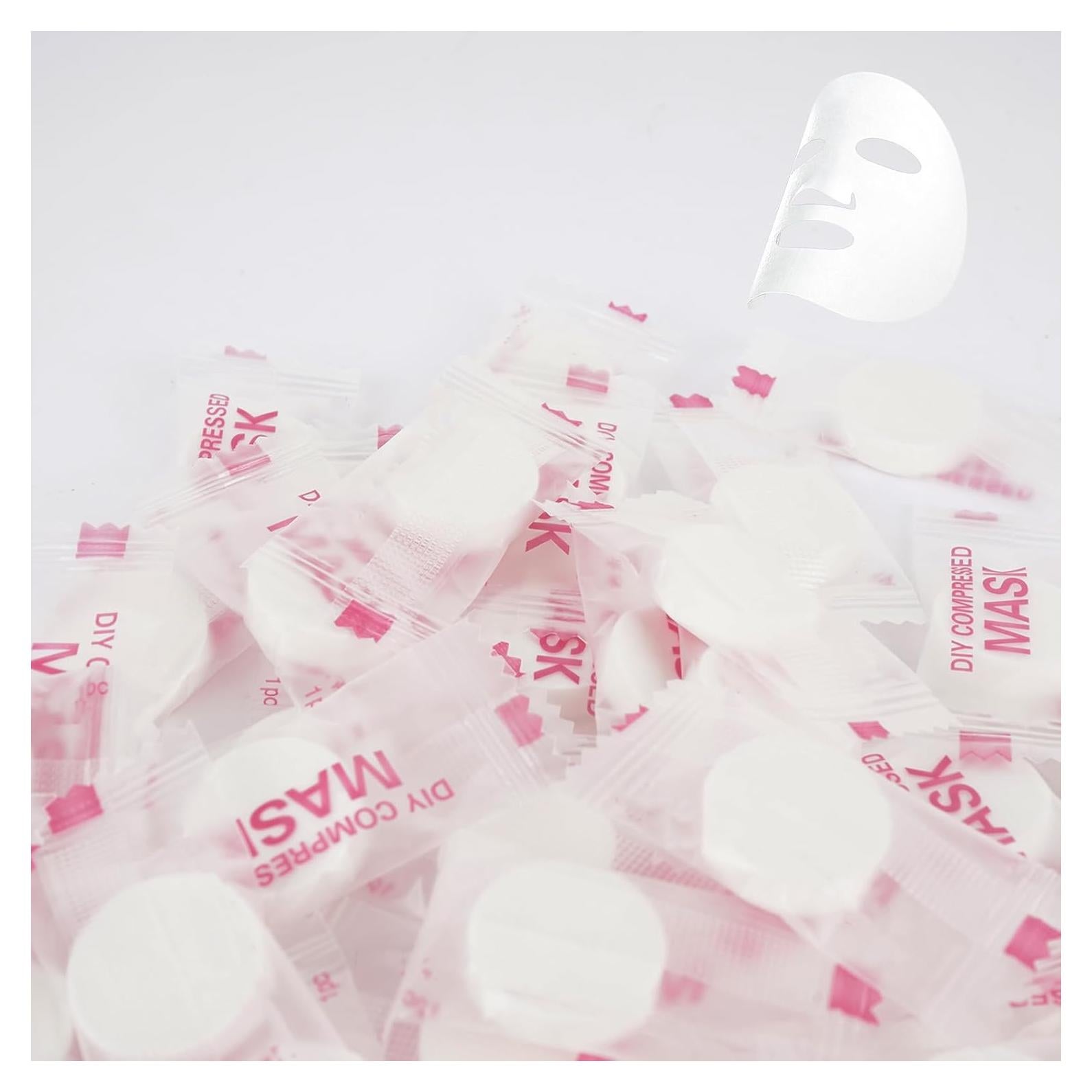 Paquete de 100 Hojas de Máscara Facial Comprimida Adorila