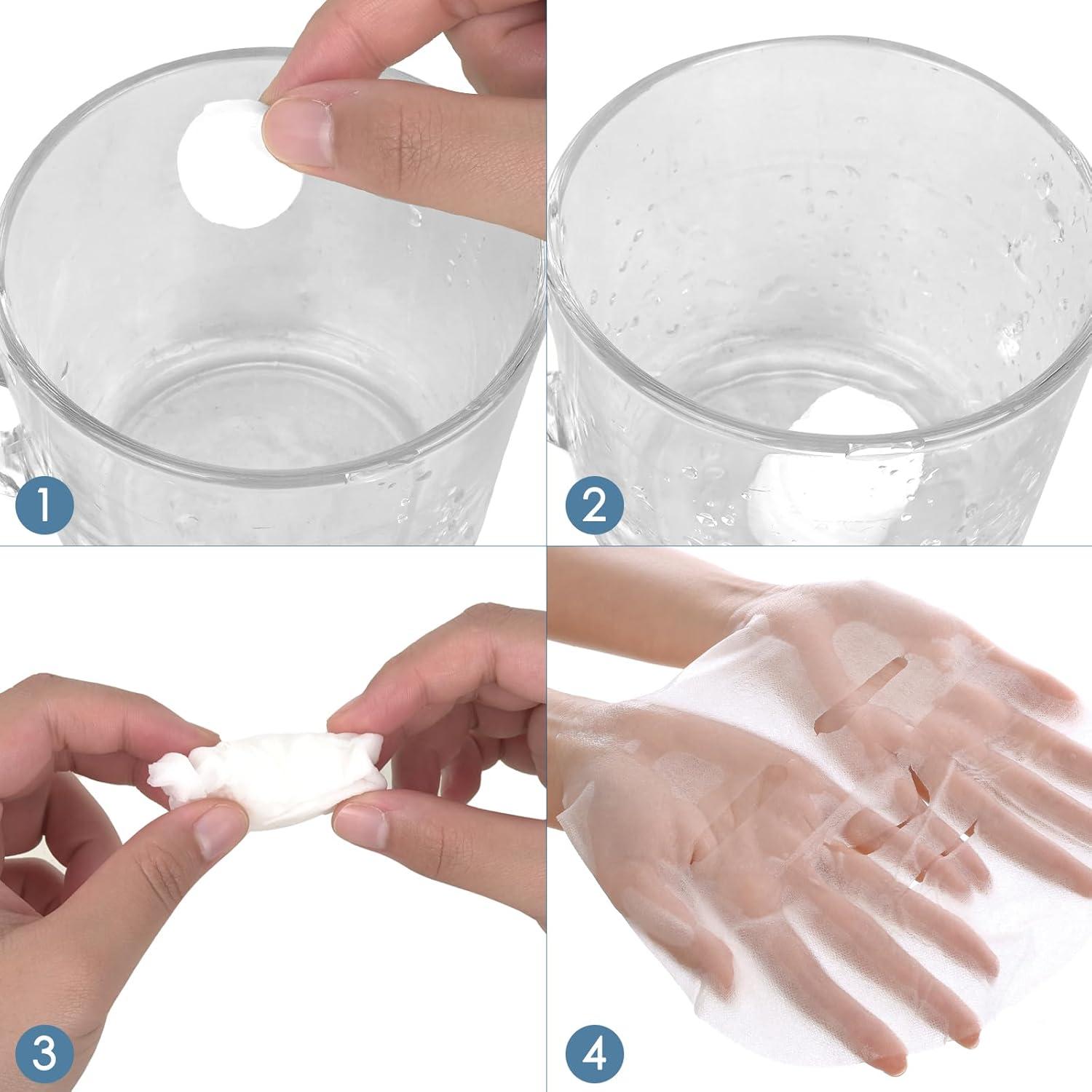 Paquete de 100 Hojas de Máscara Facial Comprimida Adorila