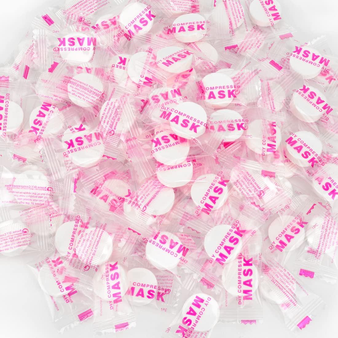 Máscara Facial Desechable Algodón Comprimido 100 PCS Cayanmydery