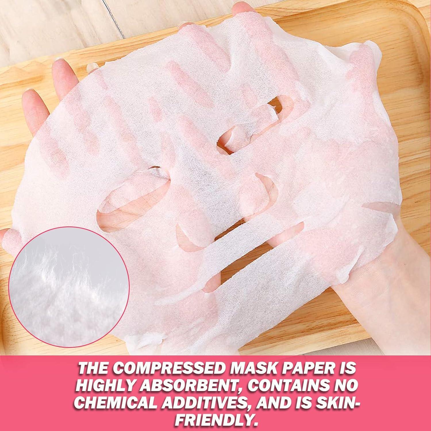 100 Piezas Máscaras Faciales Comprimidas N/C Cuidado de la Piel