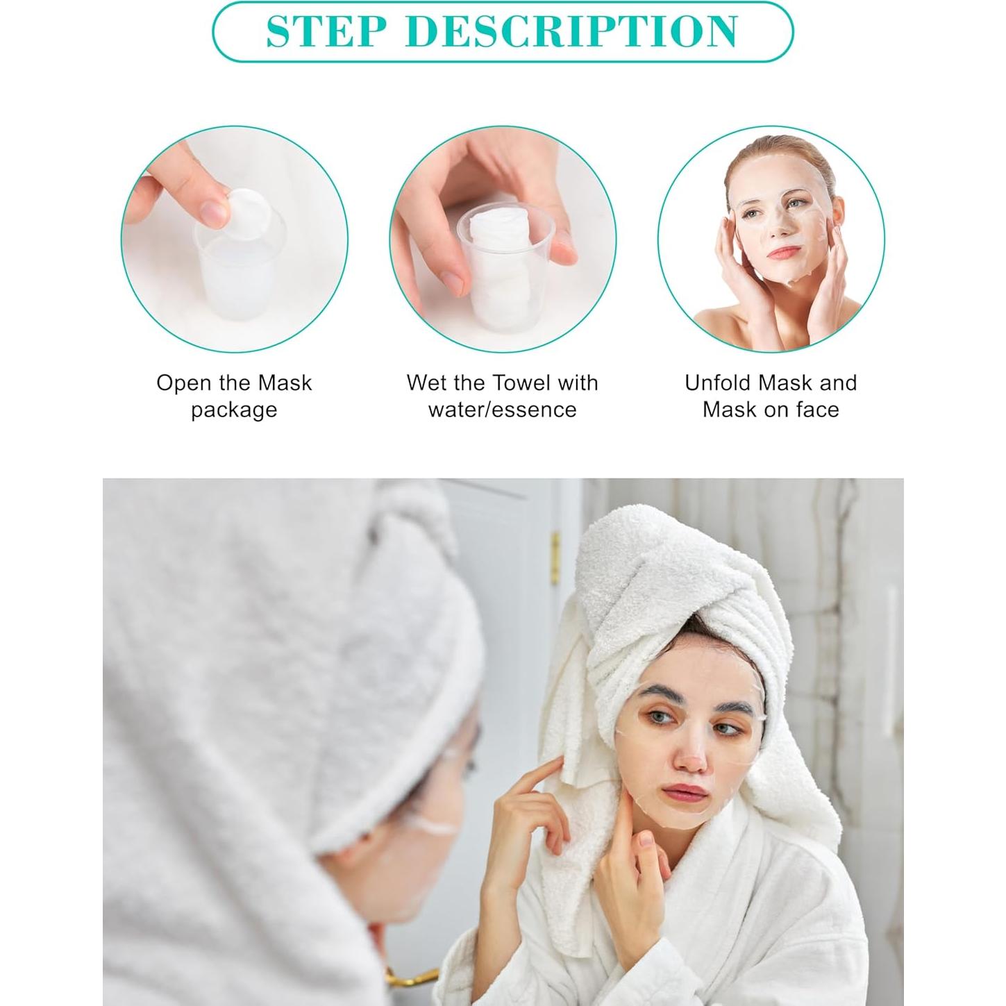 500 Piezas Máscaras Faciales Desechables Dioche Algodón Hidratante