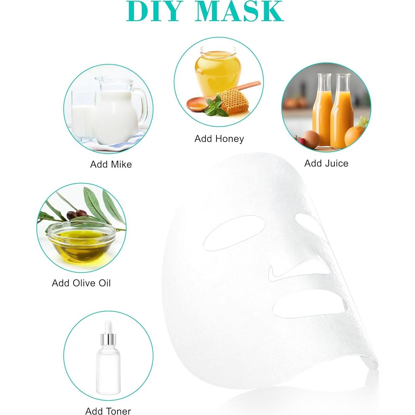 500 Piezas Máscaras Faciales Desechables Dioche Algodón Hidratante