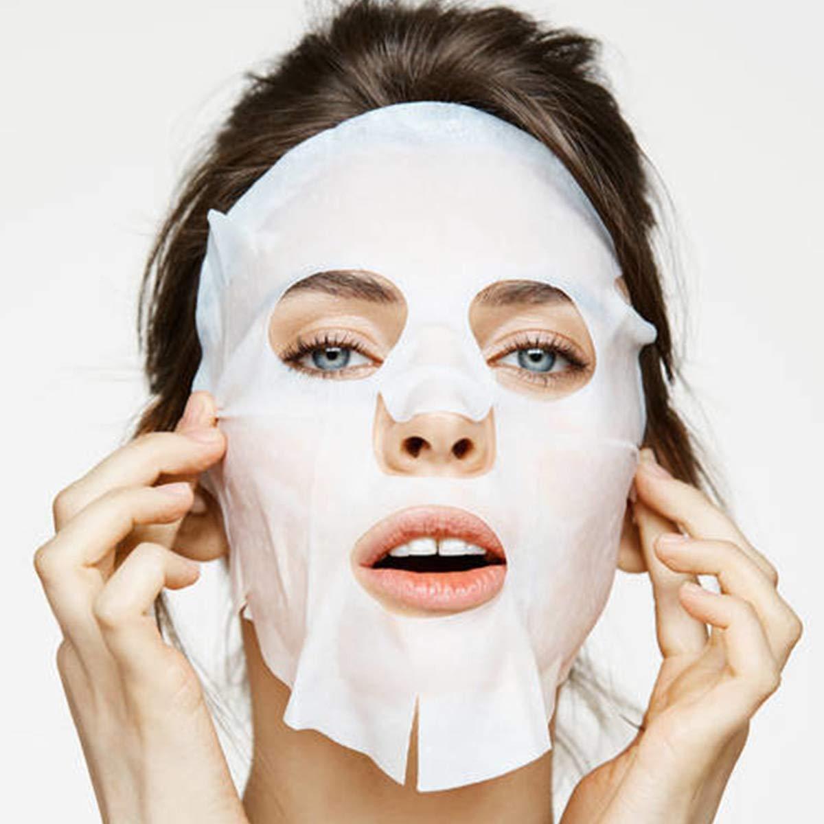 100 Piezas Máscara Facial Comprimida Algodón Natural + Tazón