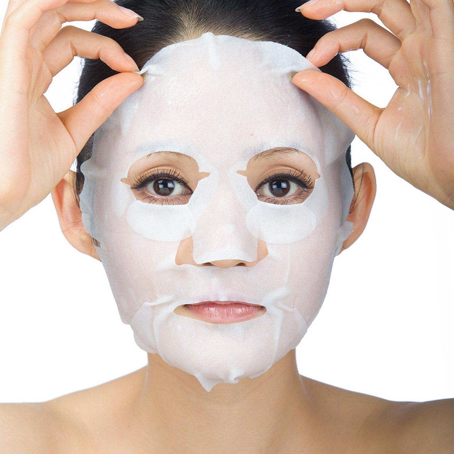 100 Piezas Máscara Facial Comprimida Algodón Natural + Tazón