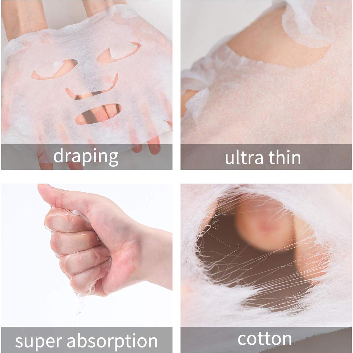 100 Piezas Máscara Facial Comprimida Algodón Natural + Tazón