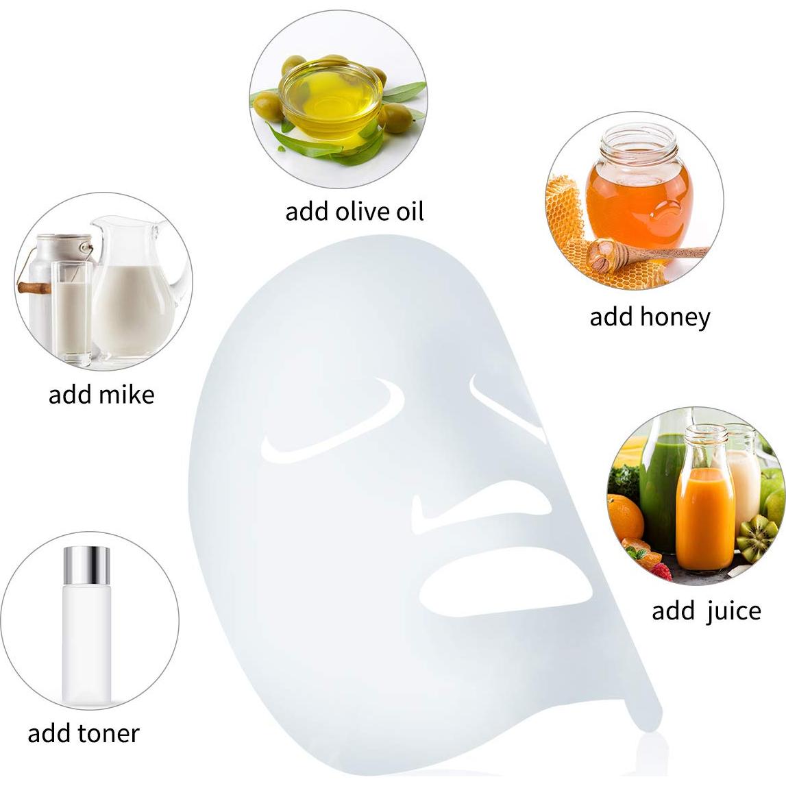 100 Piezas Máscara Facial Comprimida Algodón Natural + Tazón