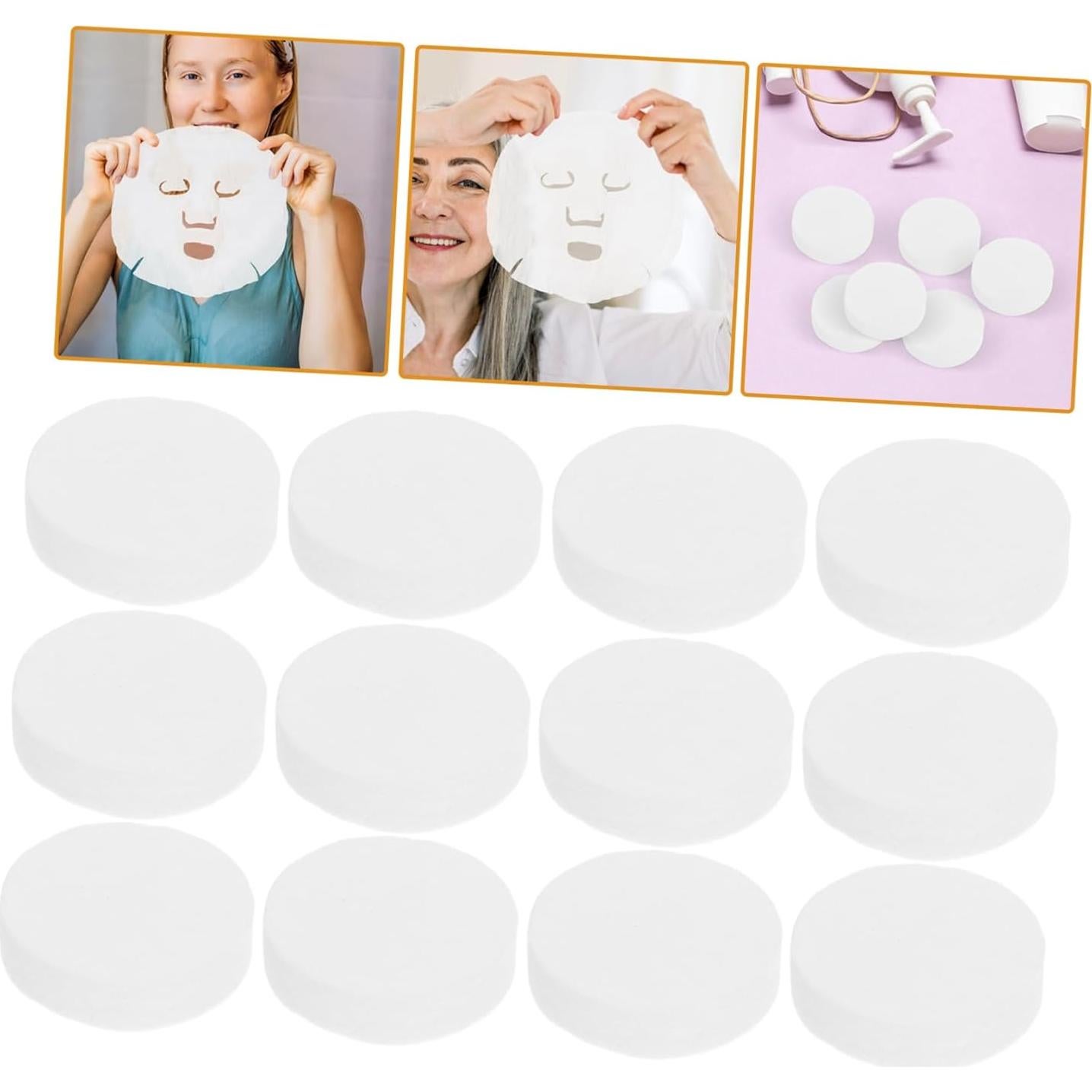 Mascarillas Faciales Comprimidas FRCOLOR 100pcs Algodón DIY