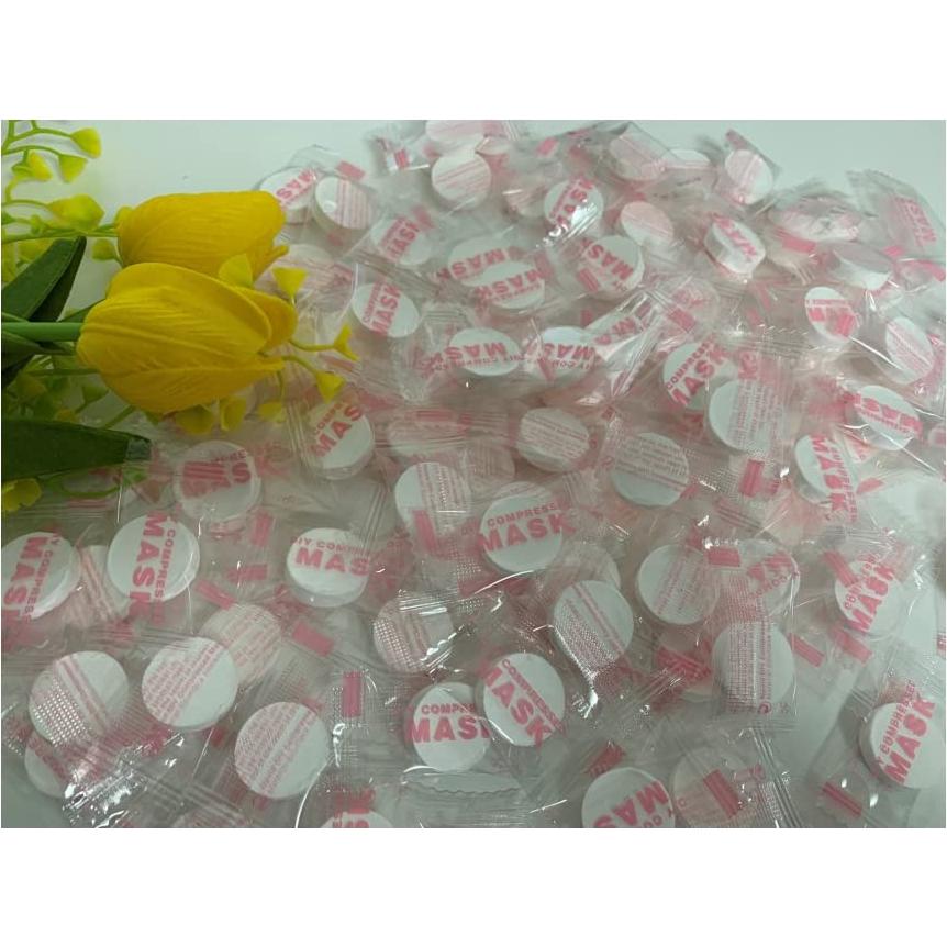 100 Máscaras Faciales Comprimidas ZEESOON de Algodón DIY