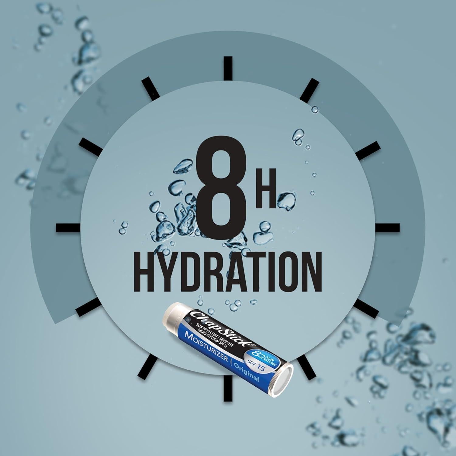 Bálsamo Labial Hidratante ChapStick Original SPF 15 - 3 Unidades