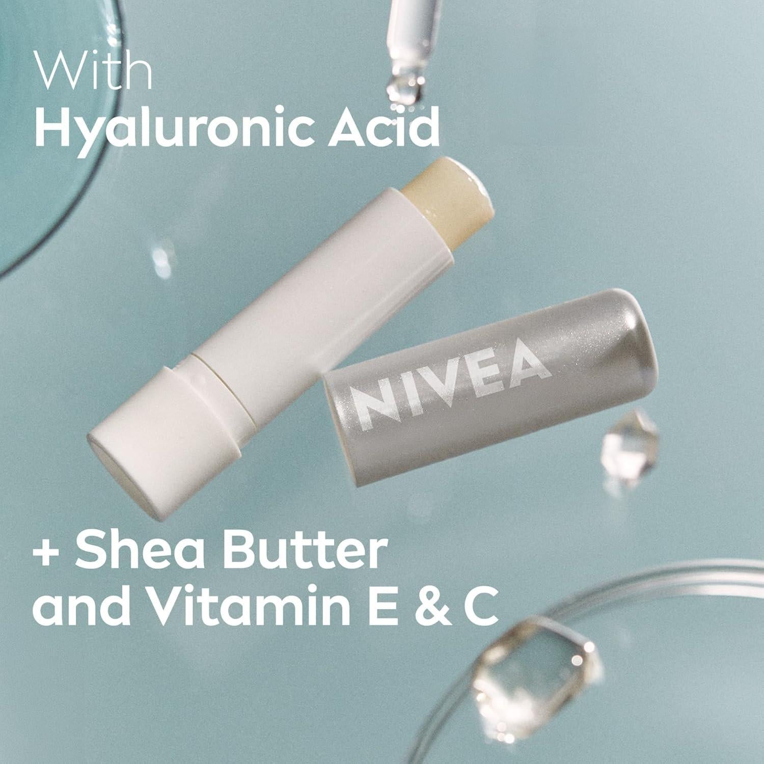 Bálsamo Labial NIVEA Dewy con Ácido Hialurónico - 4 Piezas