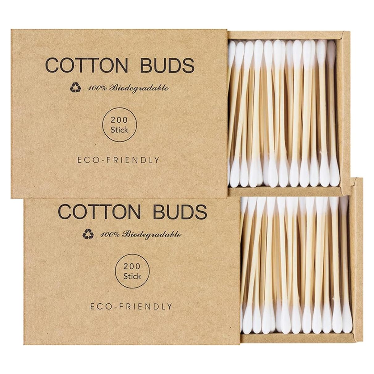 Hisopos de Algodón Ecológicos Kiemeu 400 Unidades