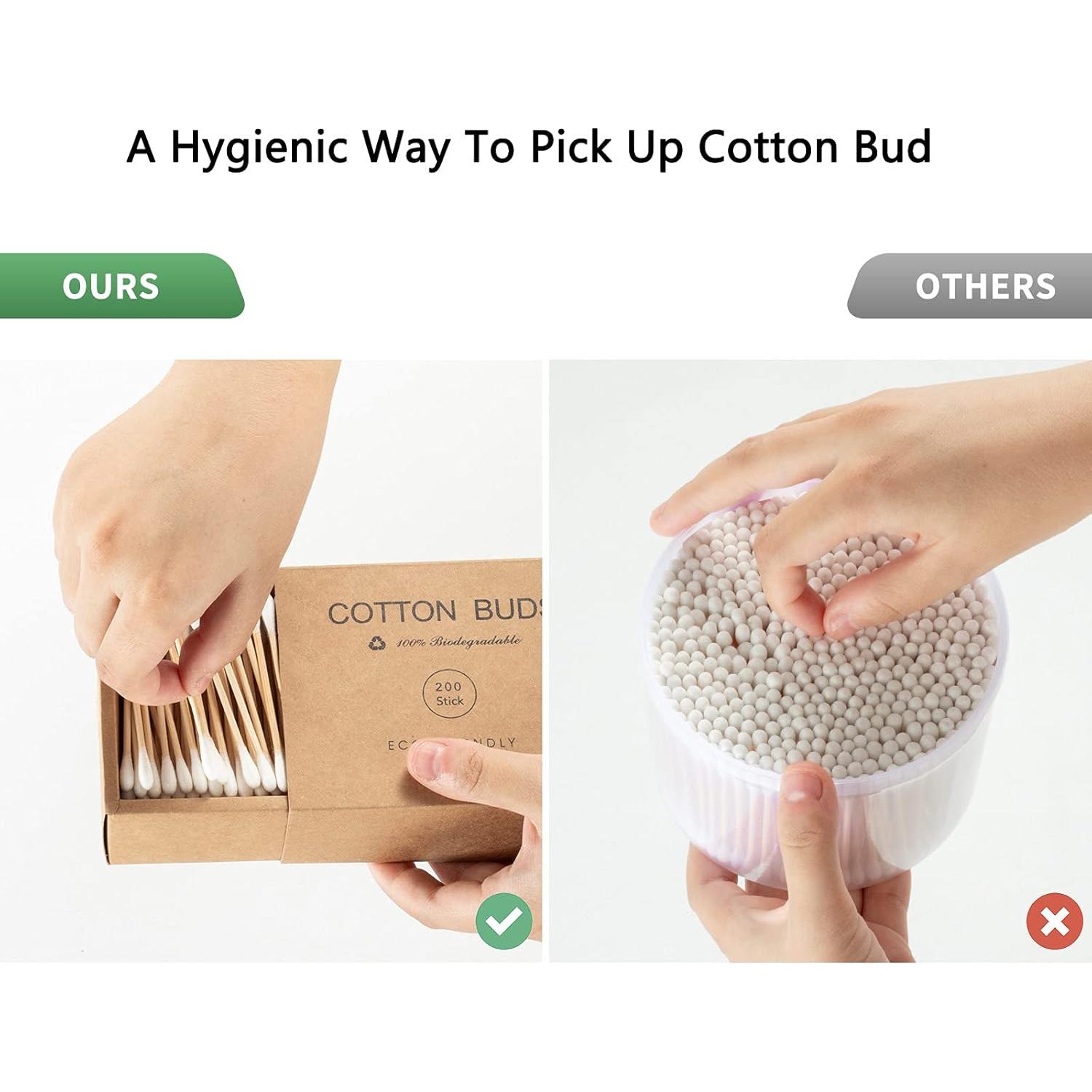 Hisopos de Algodón Ecológicos Kiemeu 400 Unidades