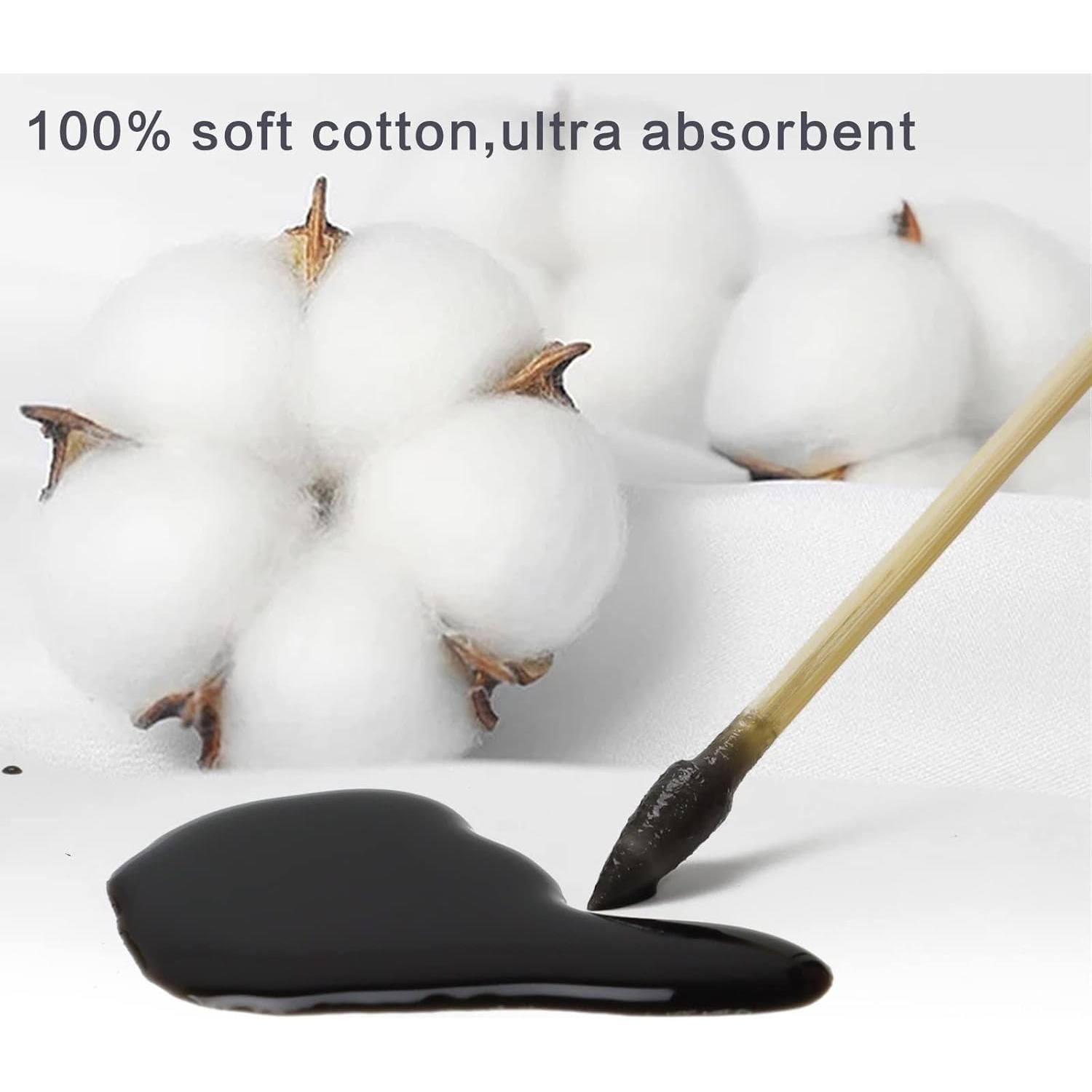 500 Bastones de Limpieza de Algodón 15.24 cm Point-Ring