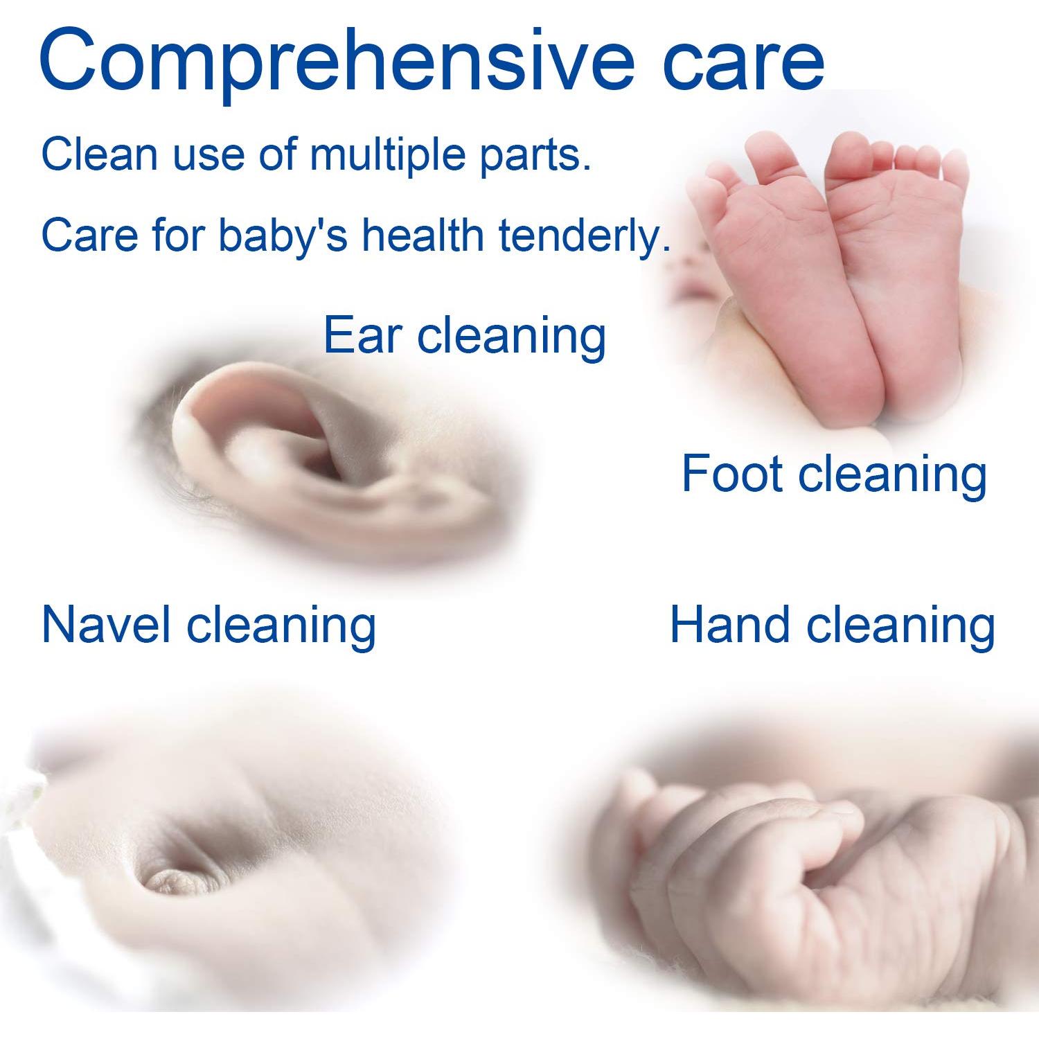 Hisopos de Algodón para Bebés AURASIN 200 Pcs Ultra Suaves