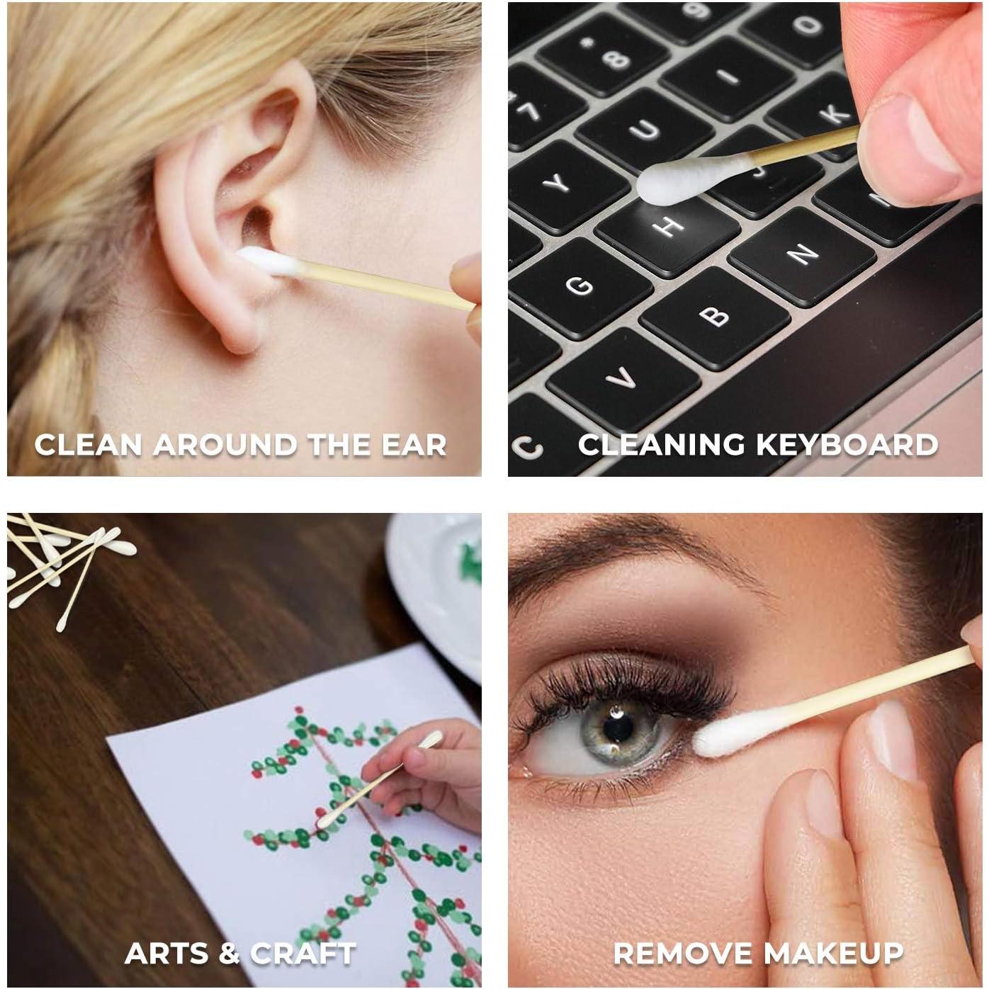 Hisopos de Algodón de Bambú BOONBOO 600 Unidades Sin PFAS