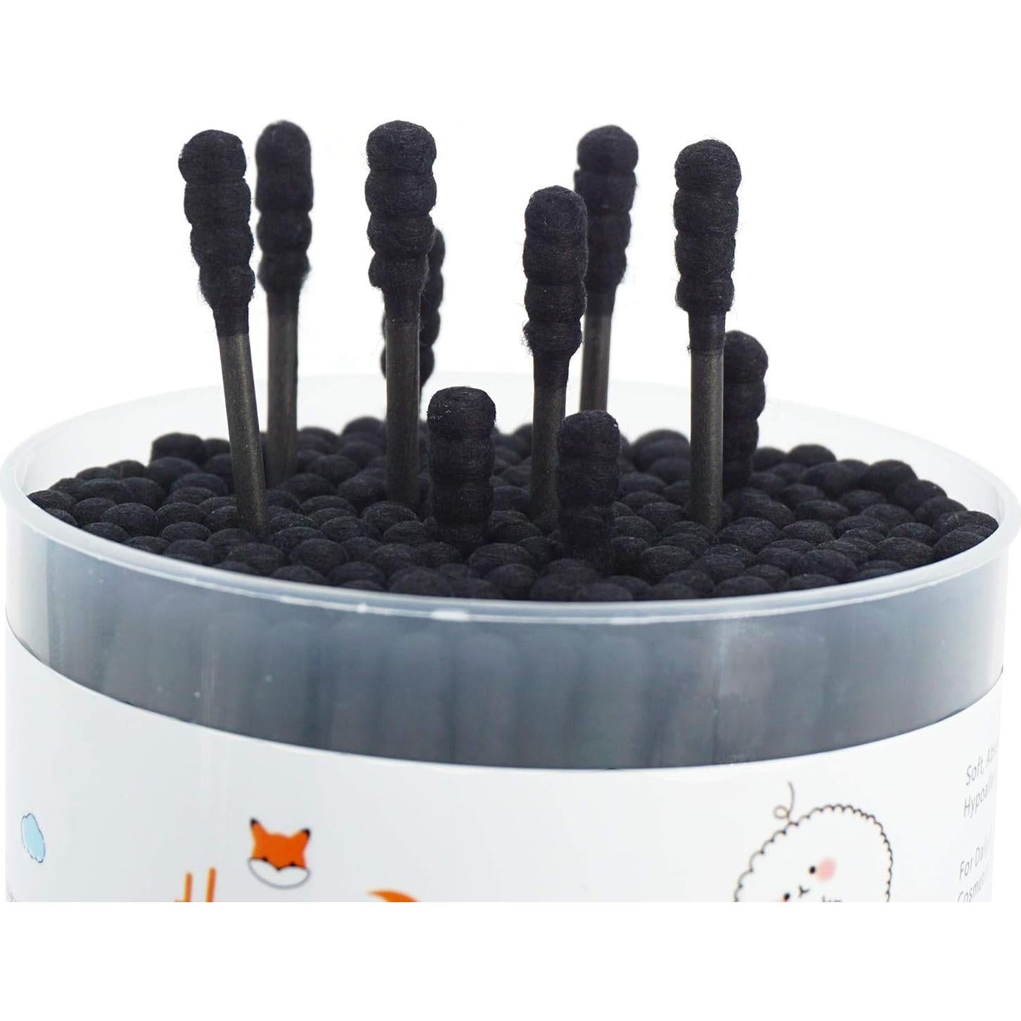 Hisopos de Algodón Orgánico HOMEFOX - 600 Cuentos Negros