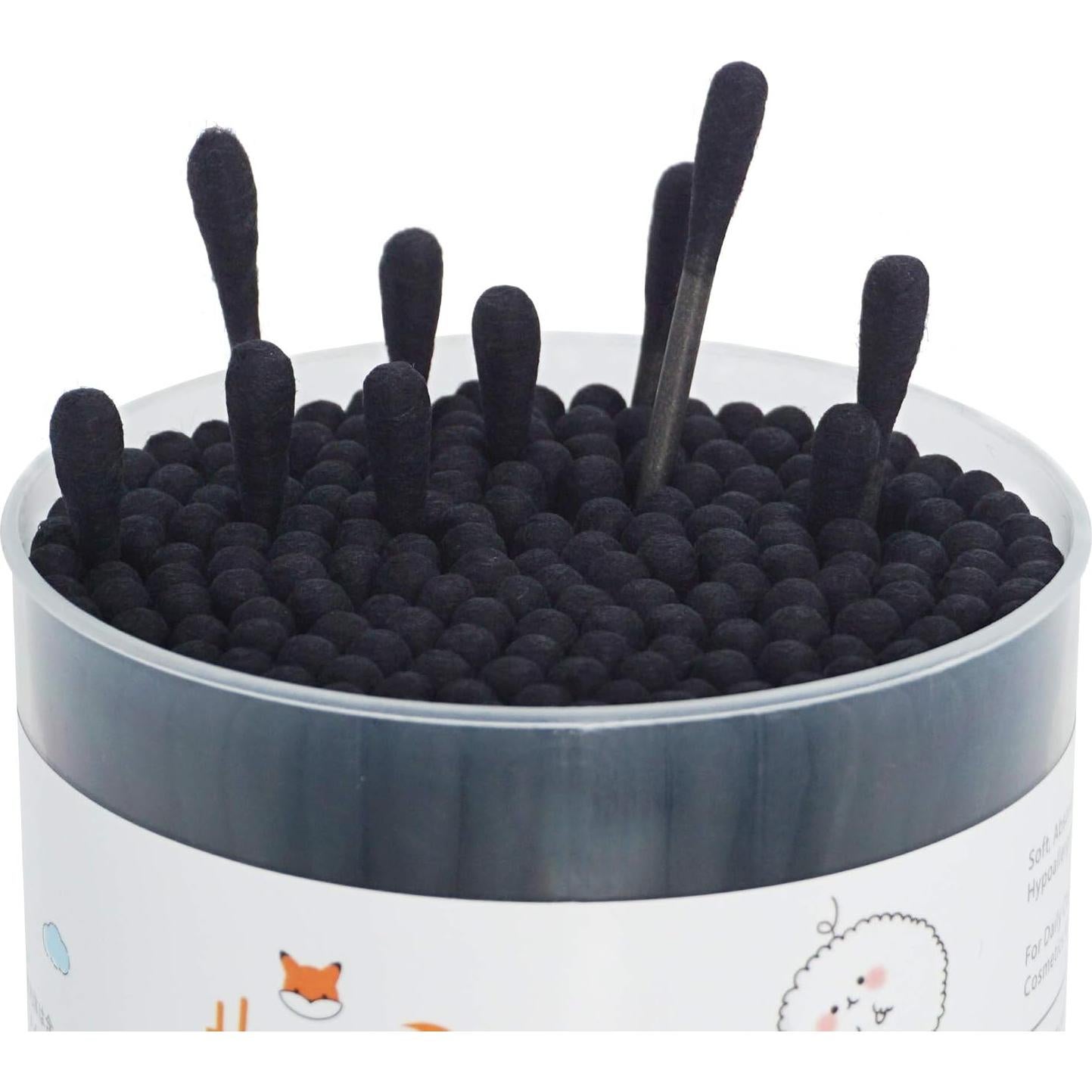 Hisopos de Algodón Orgánico HOMEFOX - 600 Cuentos Negros