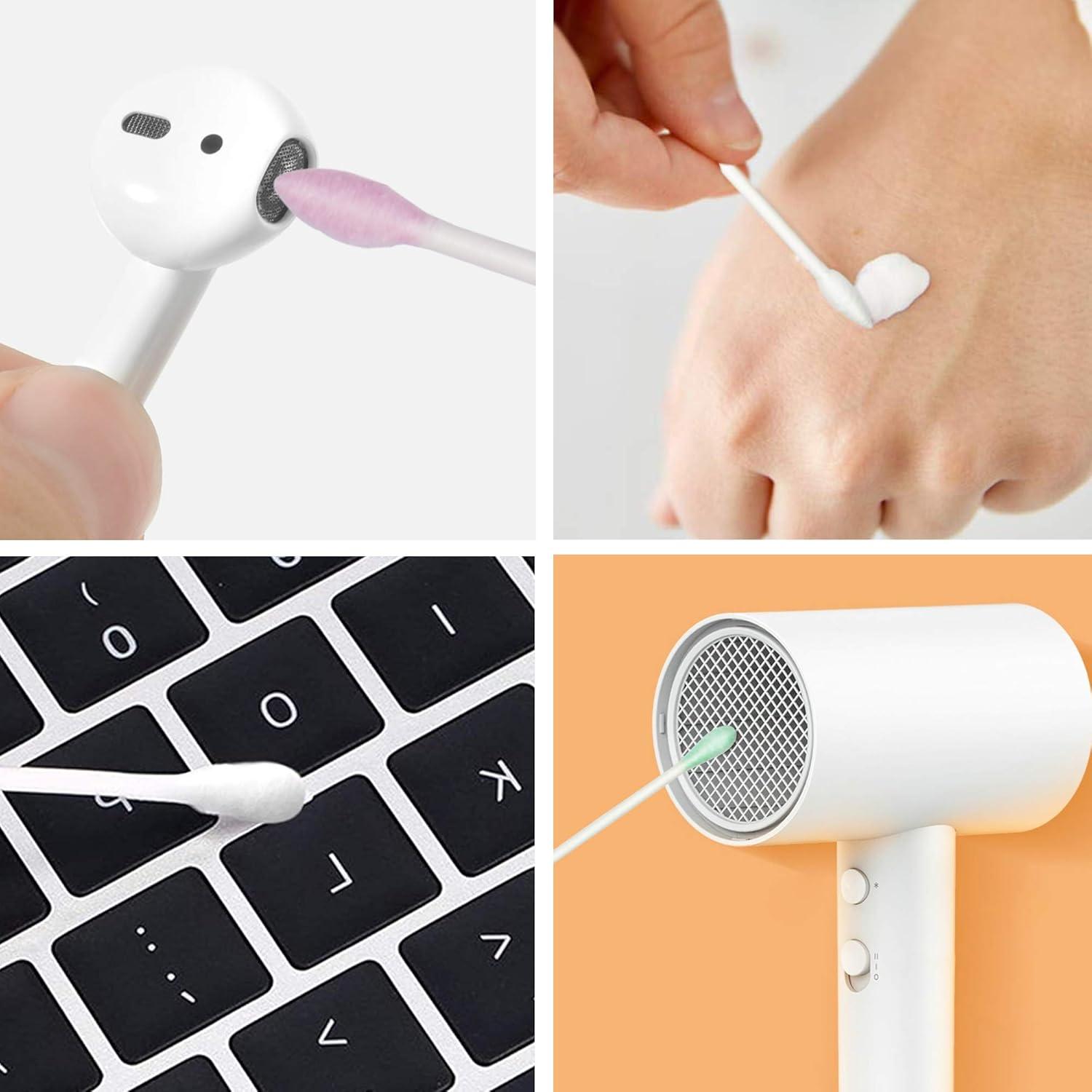 Hisopos de Algodón Orgánico HOMEFOX - 600 Cuentos Negros