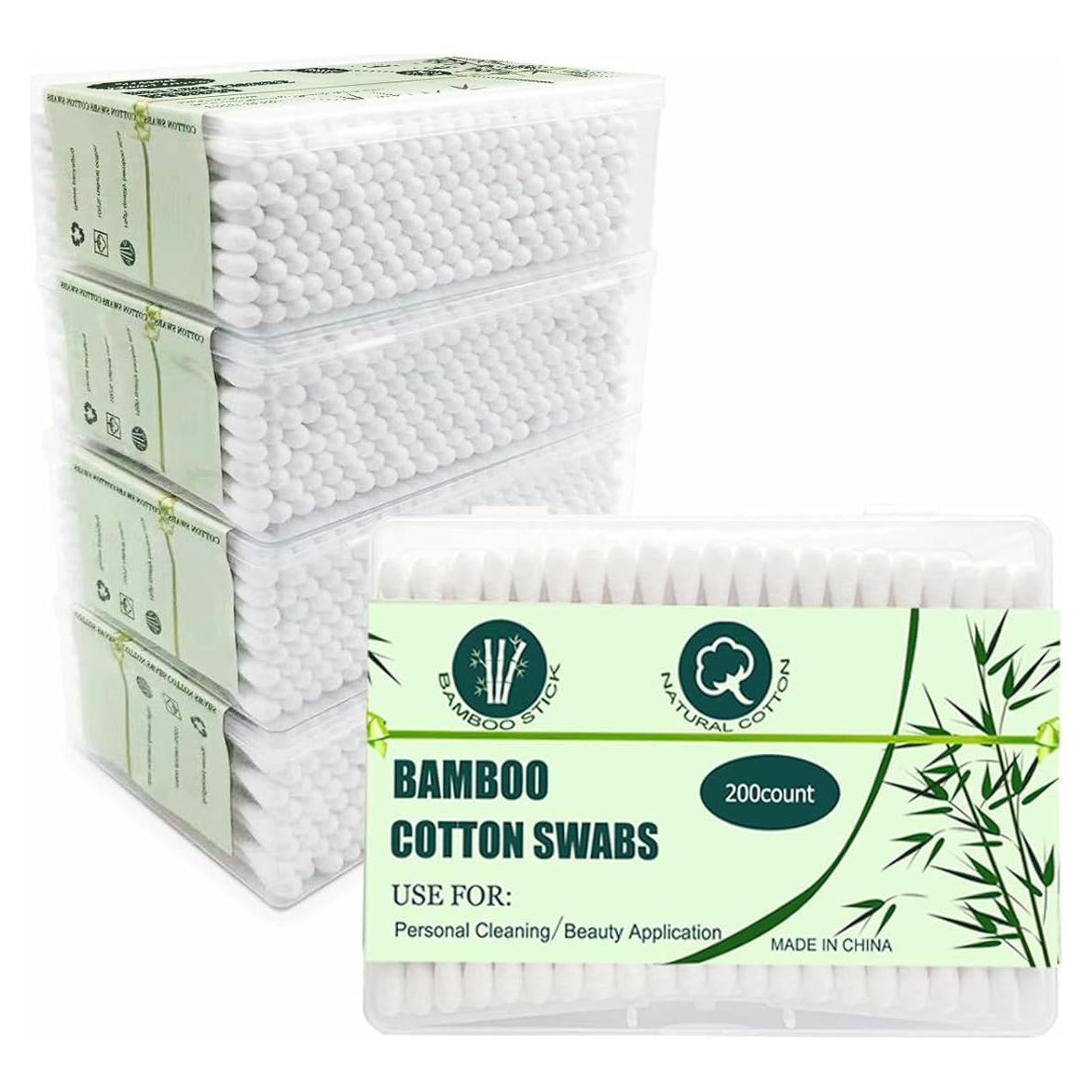 Bastoncillos de Algodón de Bambú SUIZWMOU 1000 Piezas