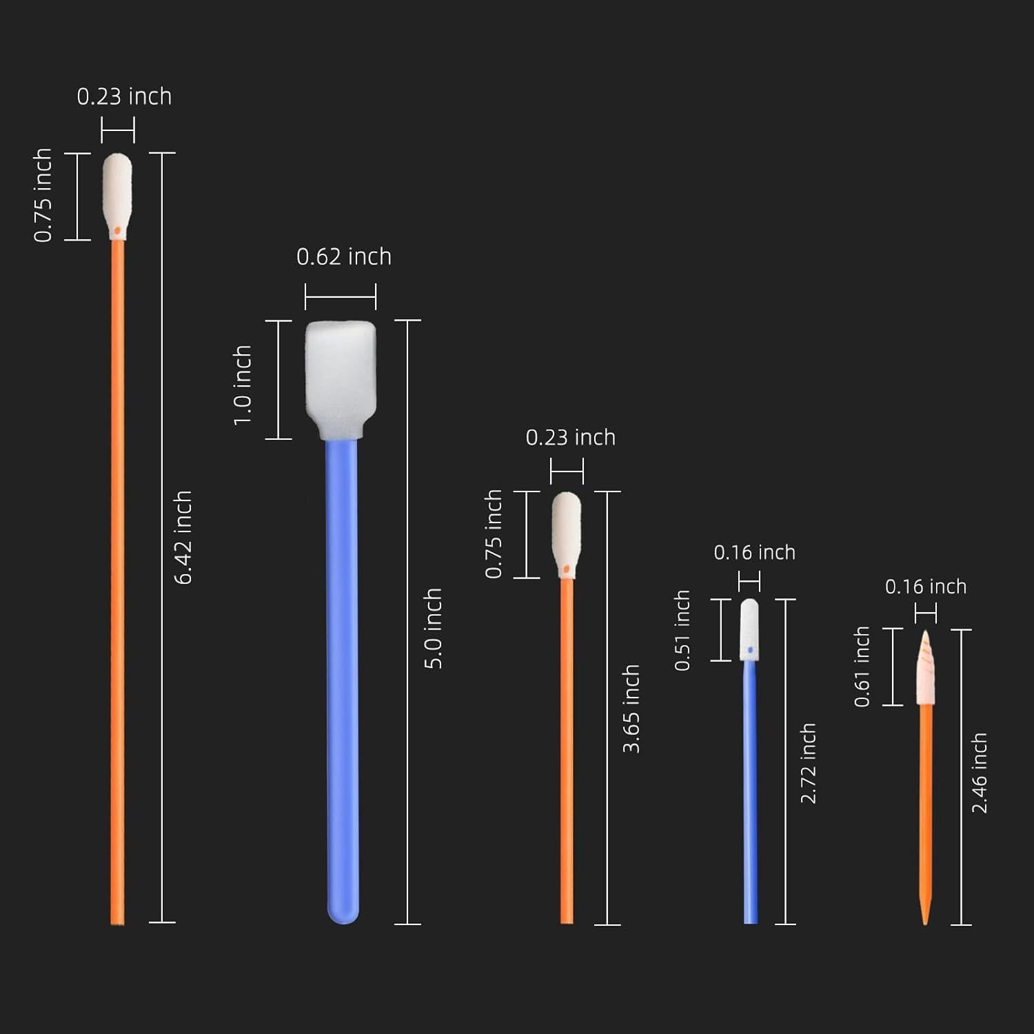 Bastones de Limpieza de Espuma Wellgler 128mm para Electrónica