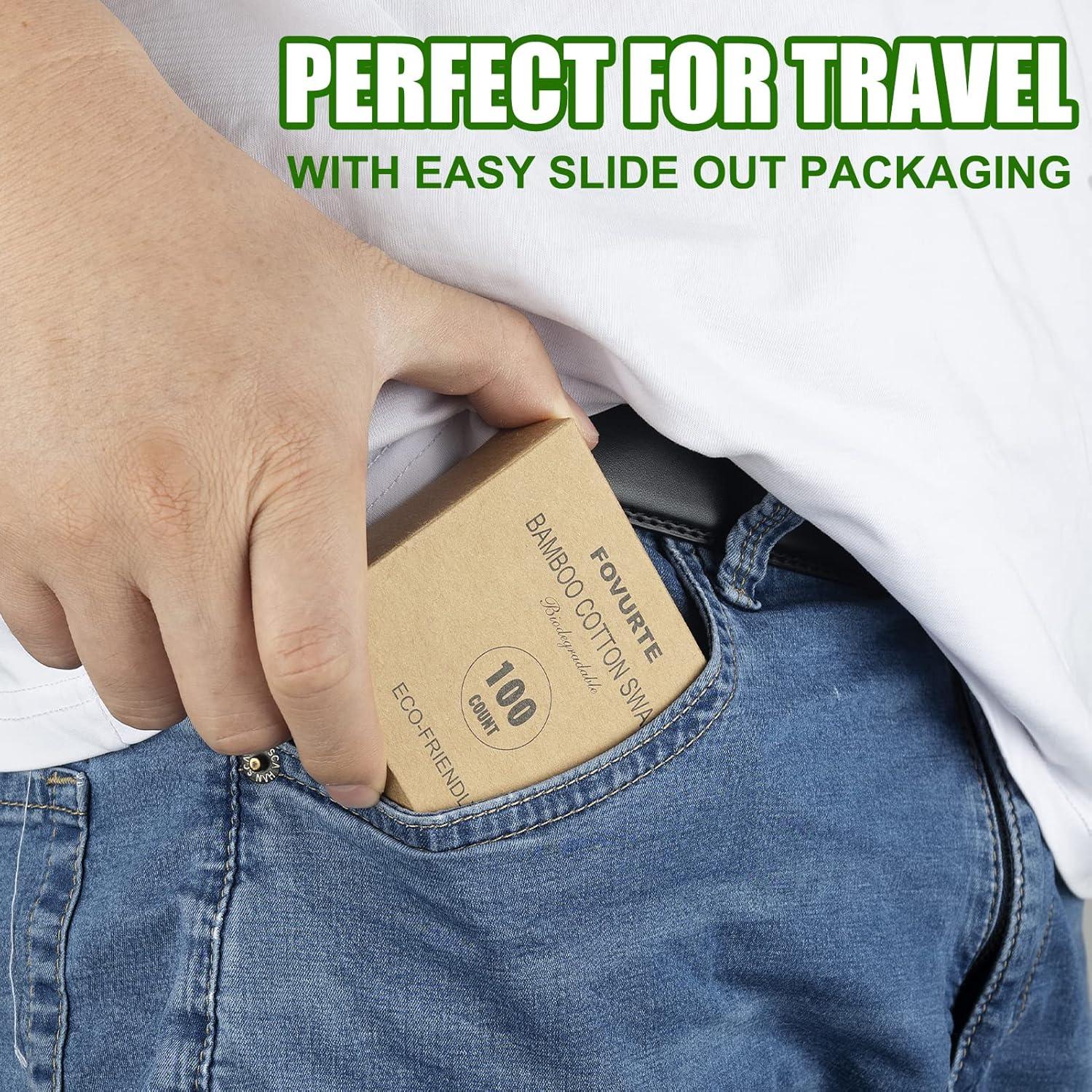 Hisopos de Algodón de Bambú FOVURTE 1000 Piezas Orgánico