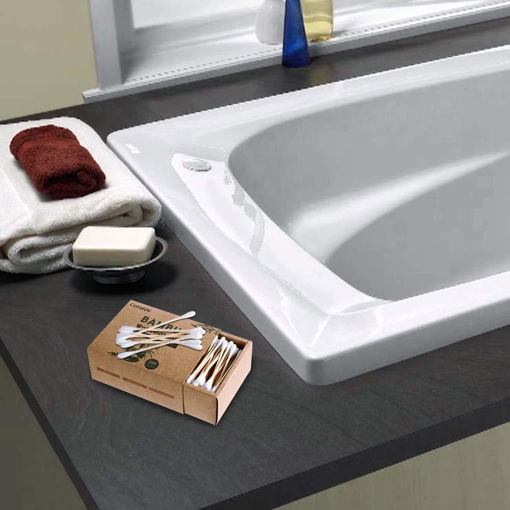 Hisopos de Algodón de Bambú Coralov 1000PCS Biodegradables