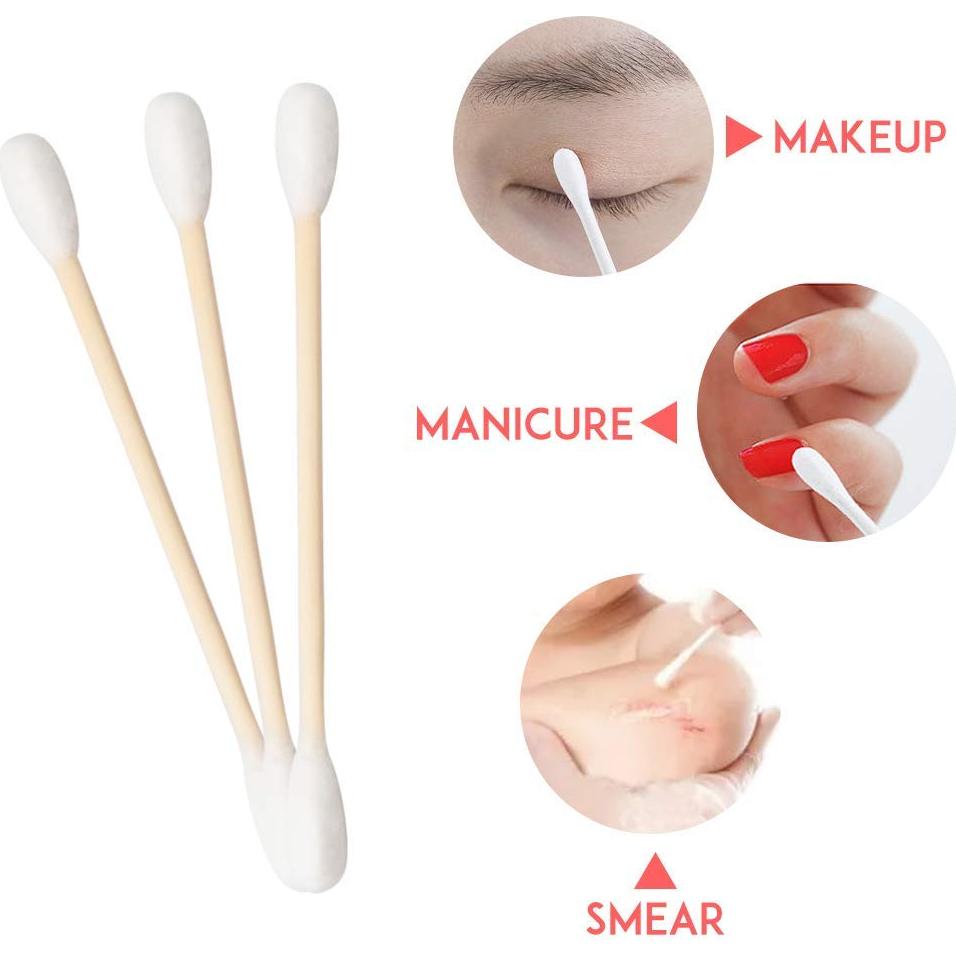 Hisopos de Algodón Ecológicos Simetufy 2000 Piezas Doble Punta