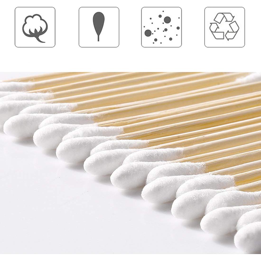 Hisopos de Algodón Ecológicos Simetufy 2000 Piezas Doble Punta