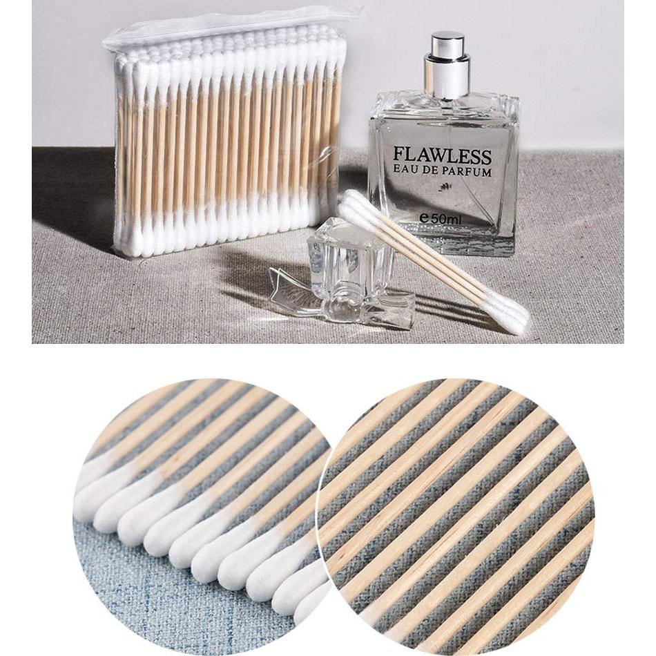 Hisopos de Algodón Ecológicos Simetufy 2000 Piezas Doble Punta