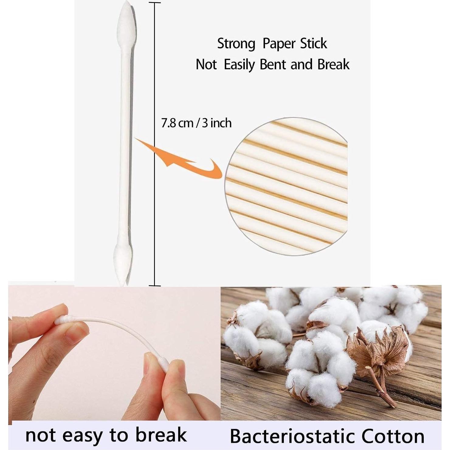 Bastoncillos de Algodón Orgánico Rayhee 800 Piezas Doble Punta