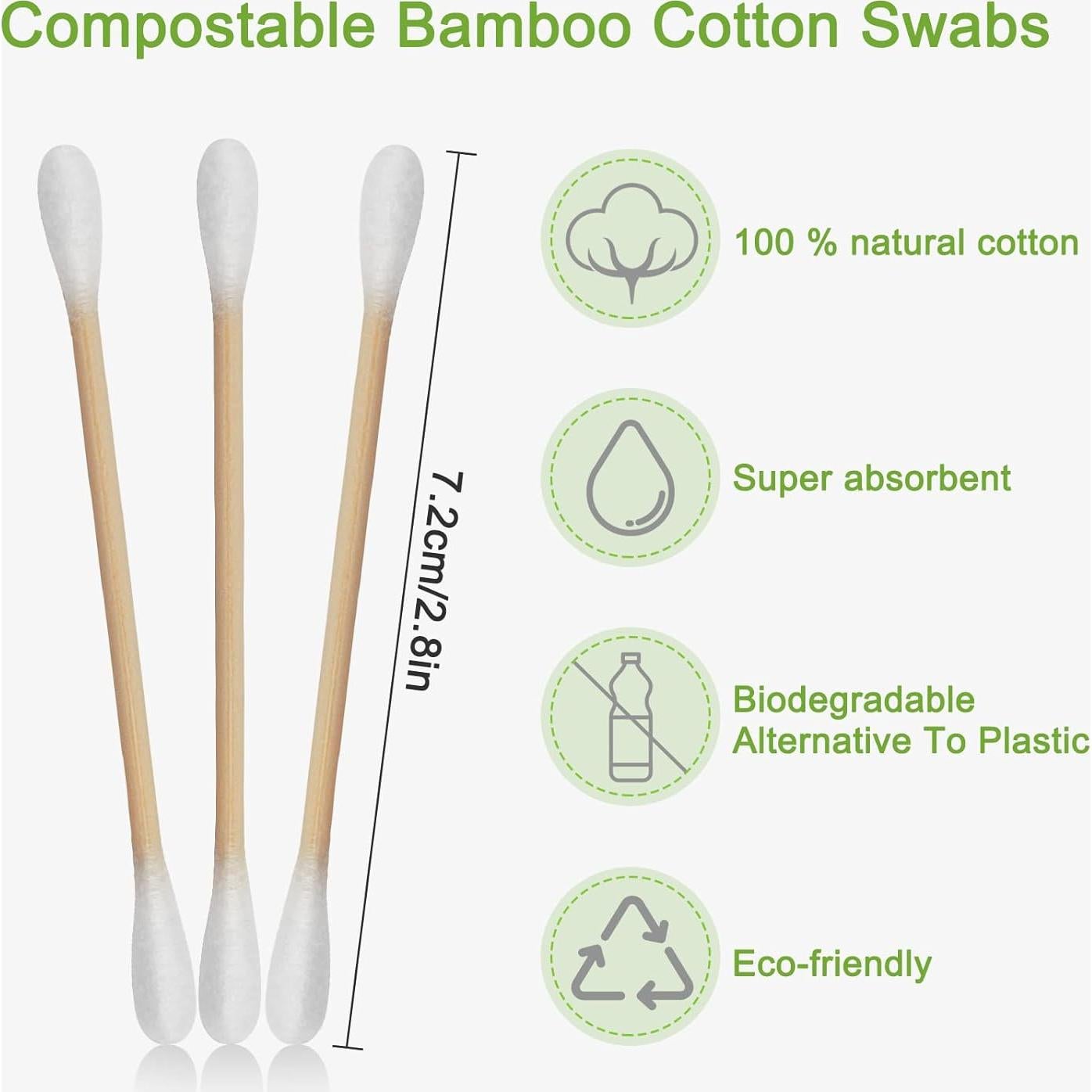 Bastones de Algodón Orgánico EYXFormula 1000 Piezas Doble Punta