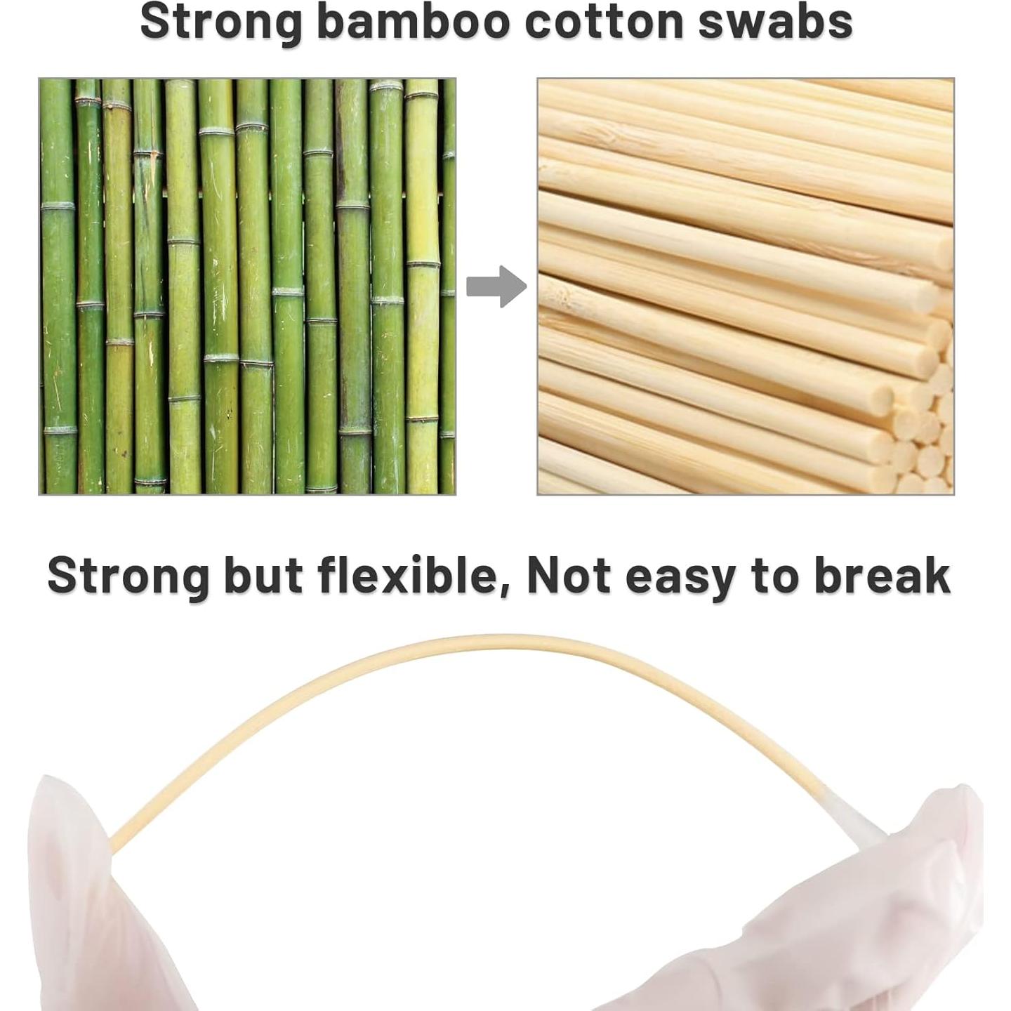 500 Bastones de Algodón ElELing 15.24 cm en Caja Almacenamiento