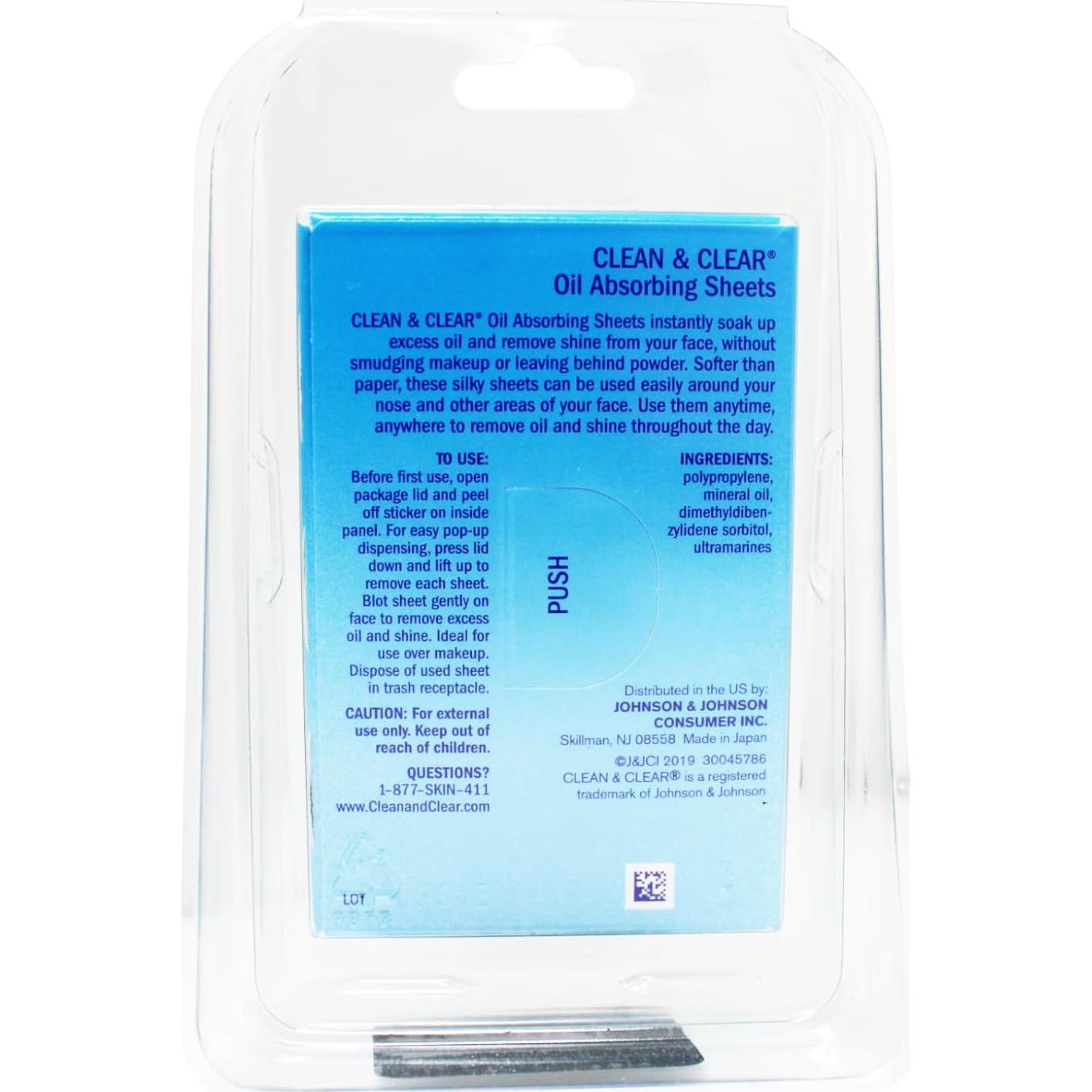 Hojas Absorbentes de Aceite Clean & Clear - 250 Unidades