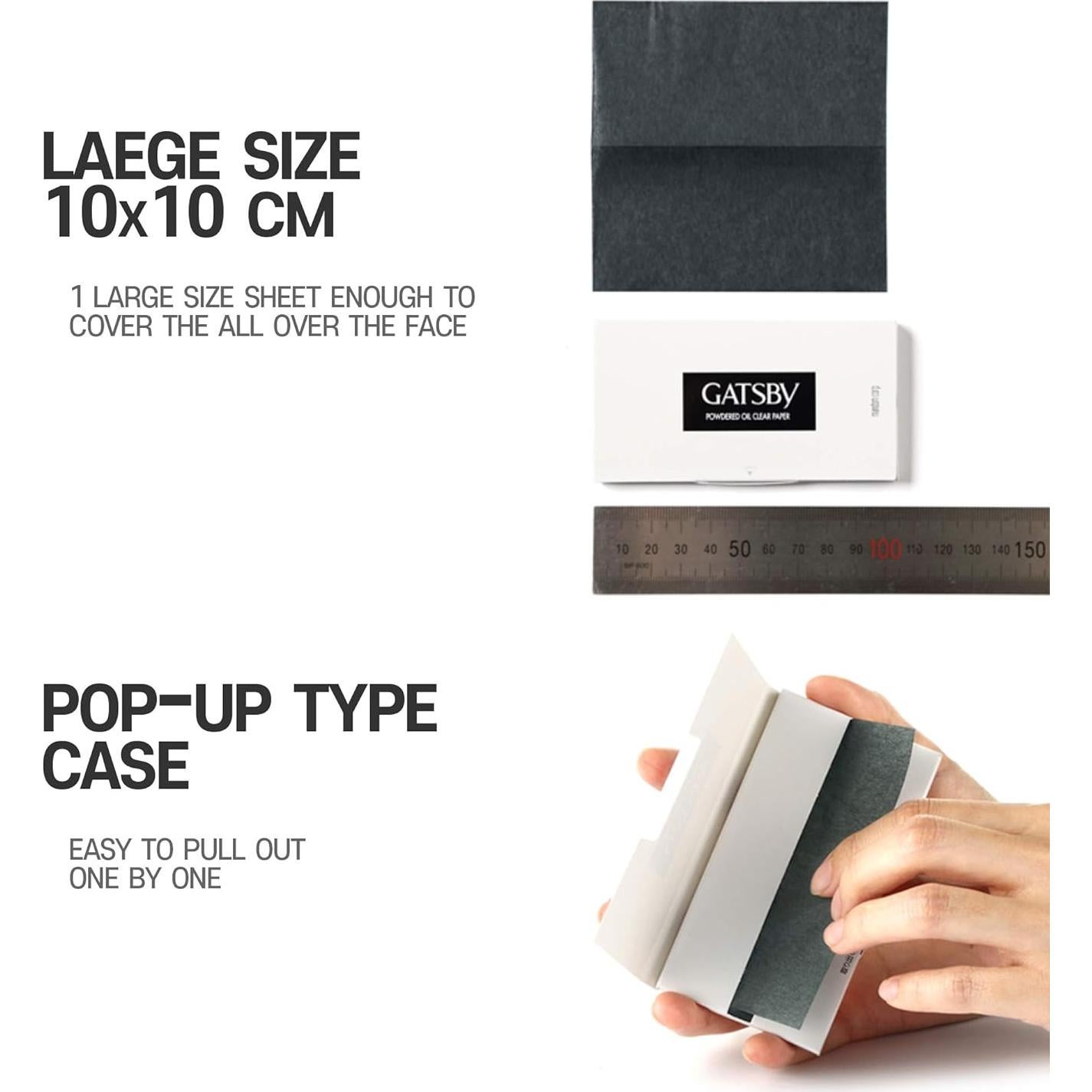 Papel Absorbente de Aceite GATSBY 70 Hojas para Piel Grasa