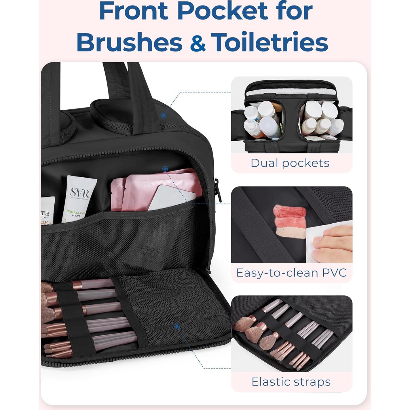 Bolsa de Aseo de Viaje BAGSMART Negra 30x18.5x22 cm