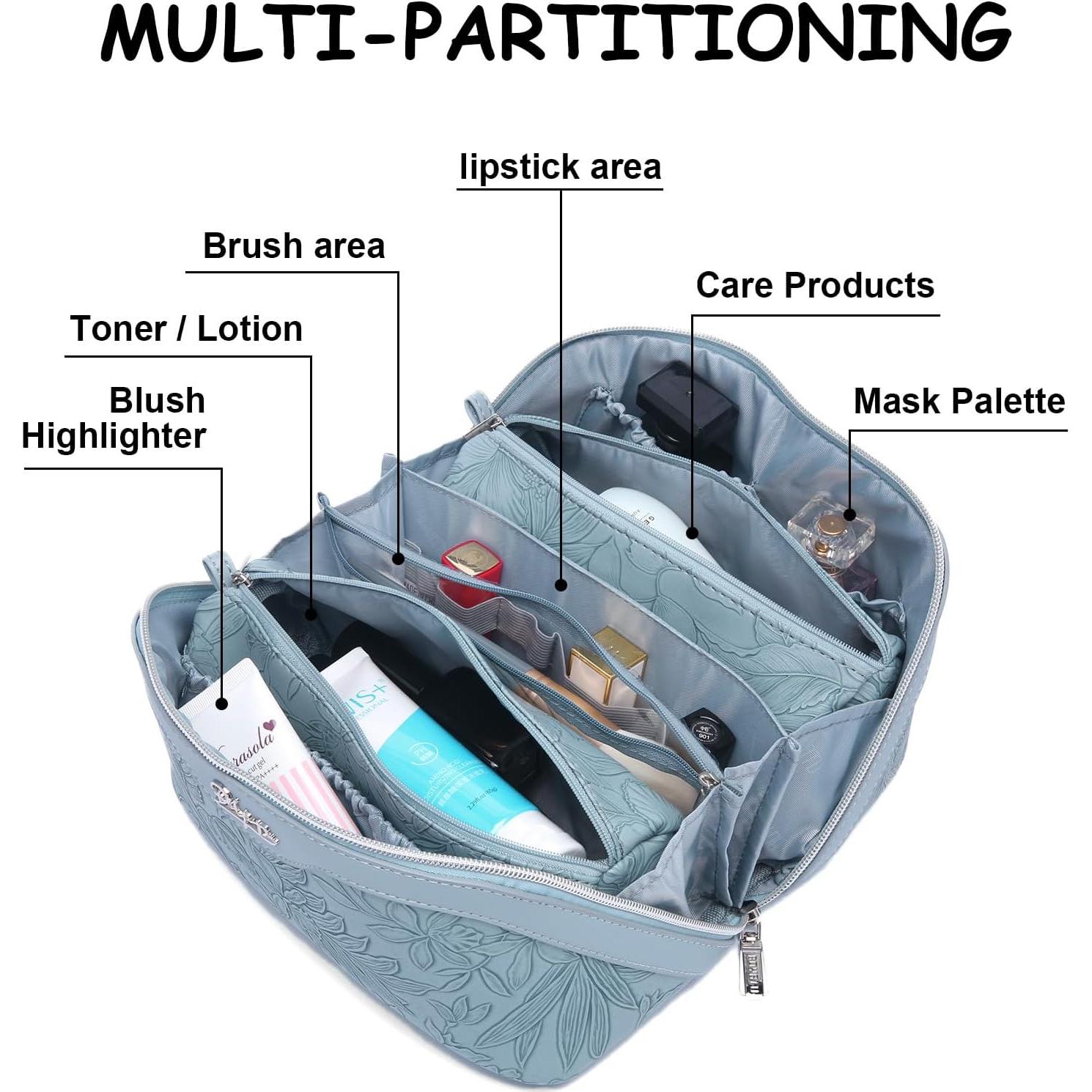 Bolsa de Maquillaje de Viaje BOYATU 3 Piezas 23.5x13x12.7cm