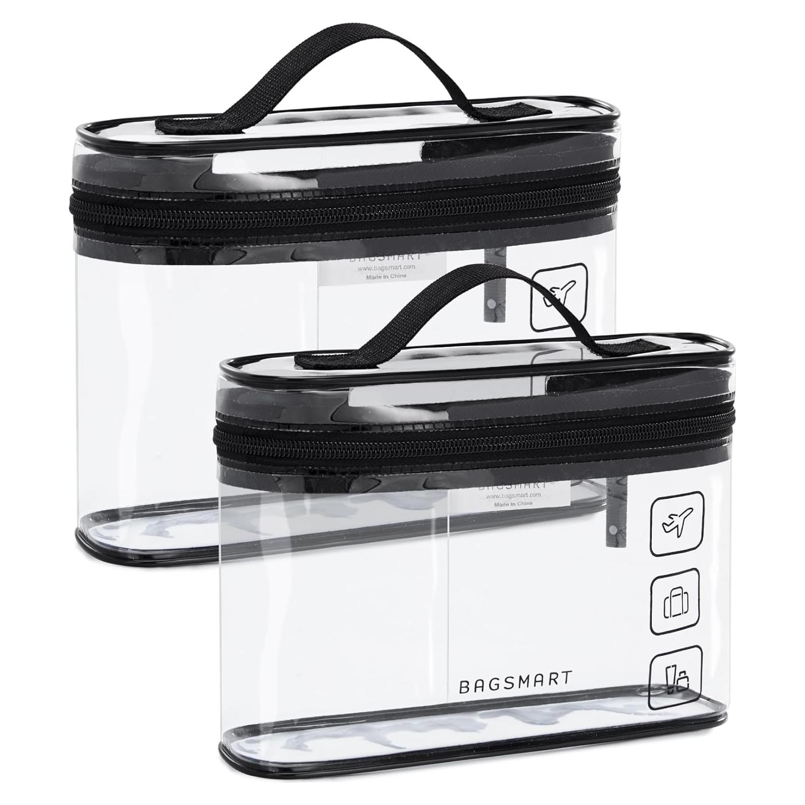Bolsa de Aseo de Viaje BAGSMART 2 Piezas Transparente TSA